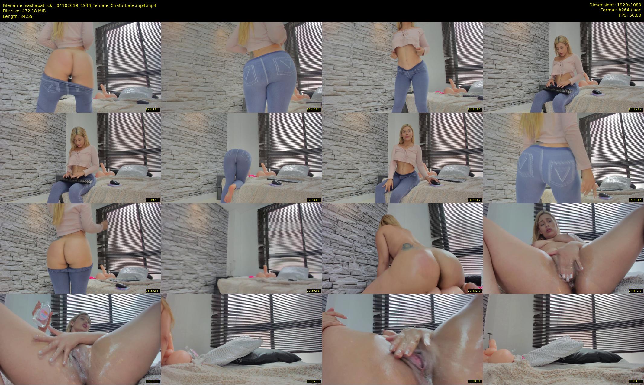 sashapatrick_ — 35 minute Chaturbate female cam show recording, 1080p, Oct 4, 2019