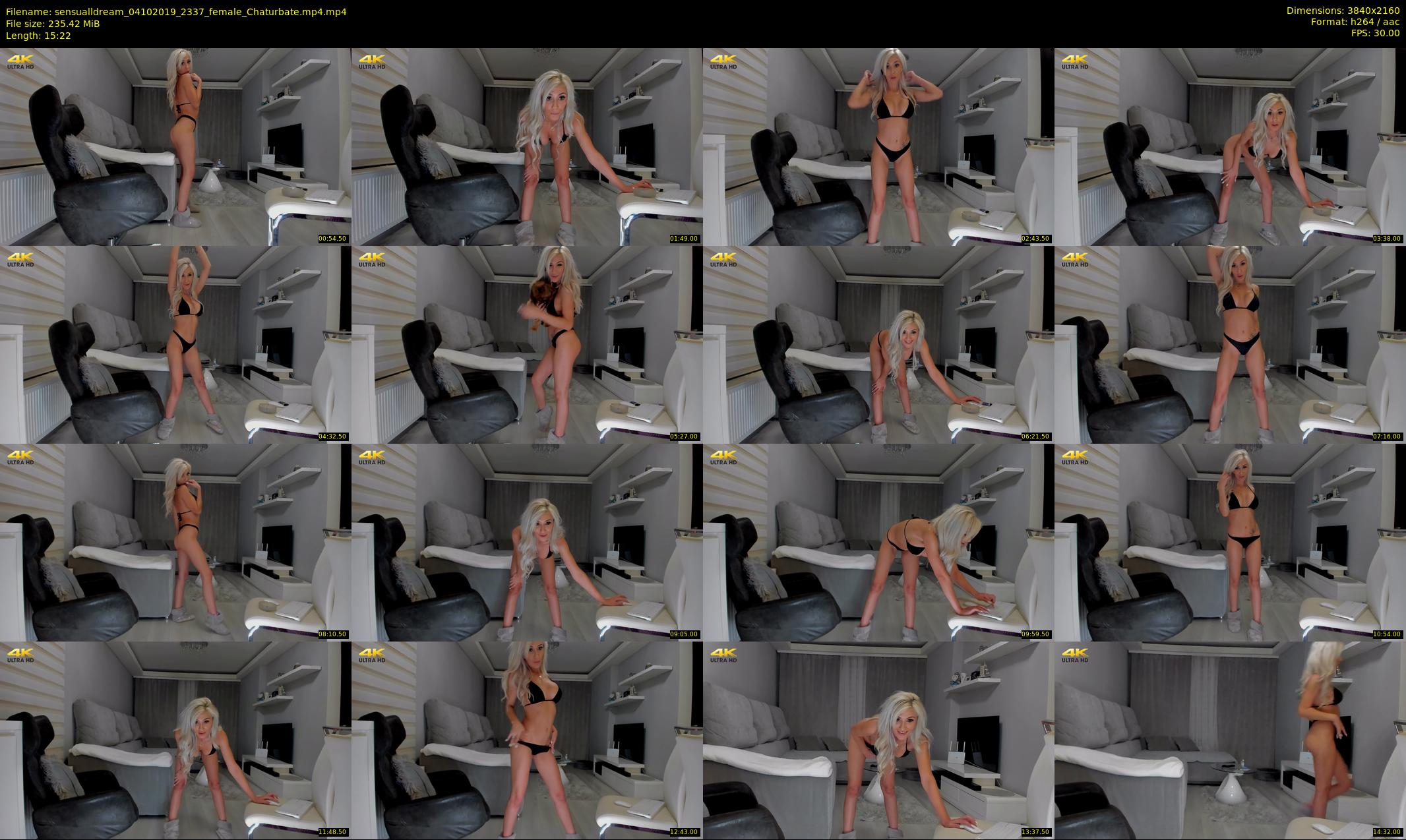 sensualldream — 16 minute Chaturbate female cam show recording, 4K, Oct 4, 2019