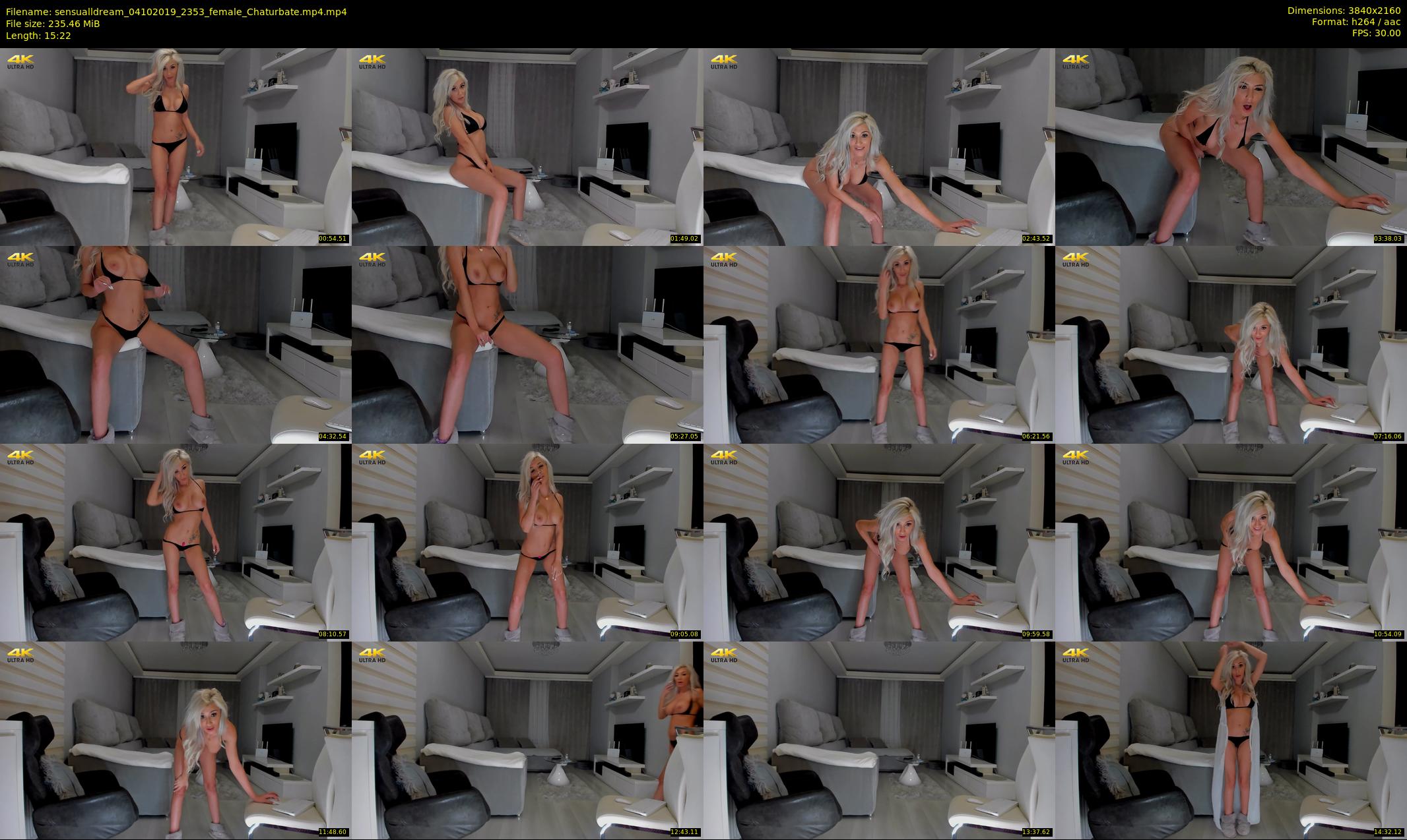 sensualldream — 16 minute Chaturbate female cam show recording, 4K, Oct 4, 2019