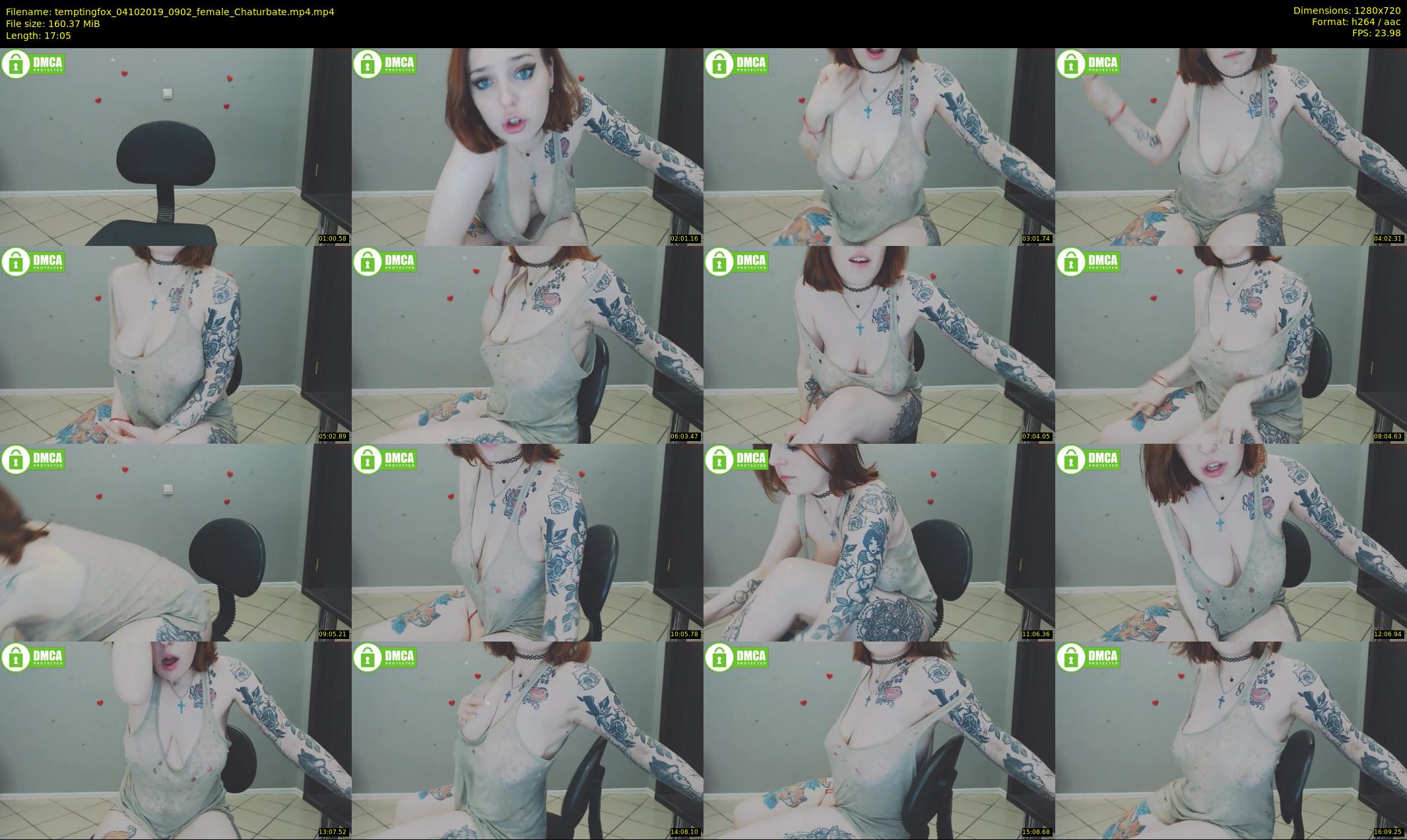 temptingfox — 18 minute Chaturbate female cam show recording, 720p, Oct 4, 2019