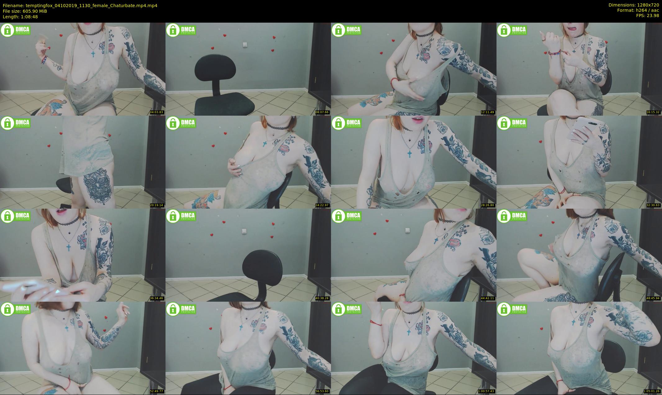 temptingfox — 69 minute Chaturbate female cam show recording, 720p, Oct 4, 2019