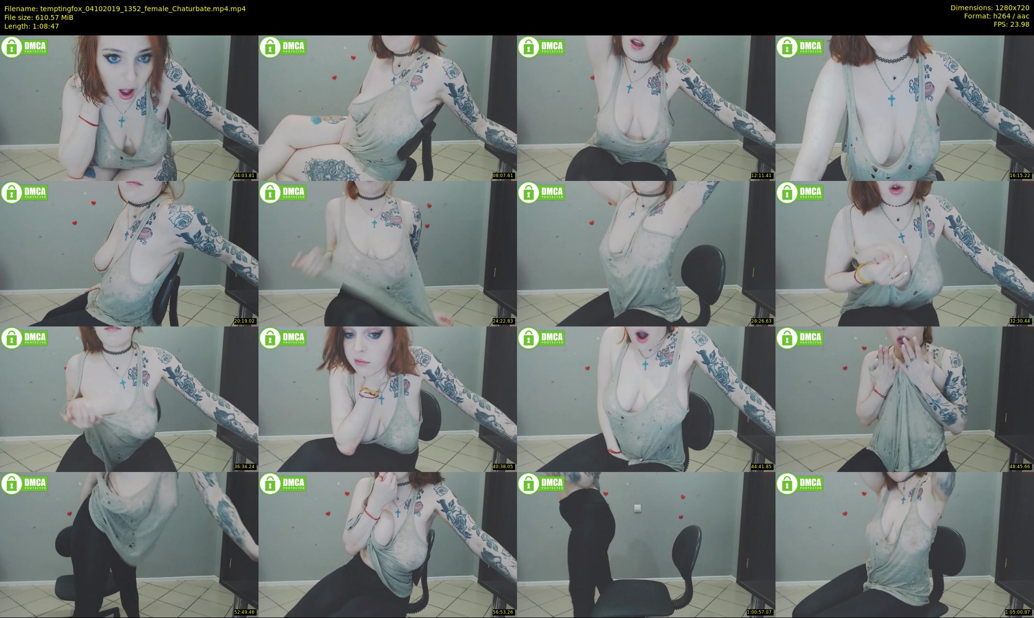 temptingfox — 69 minute Chaturbate female cam show recording, 720p, Oct 4, 2019