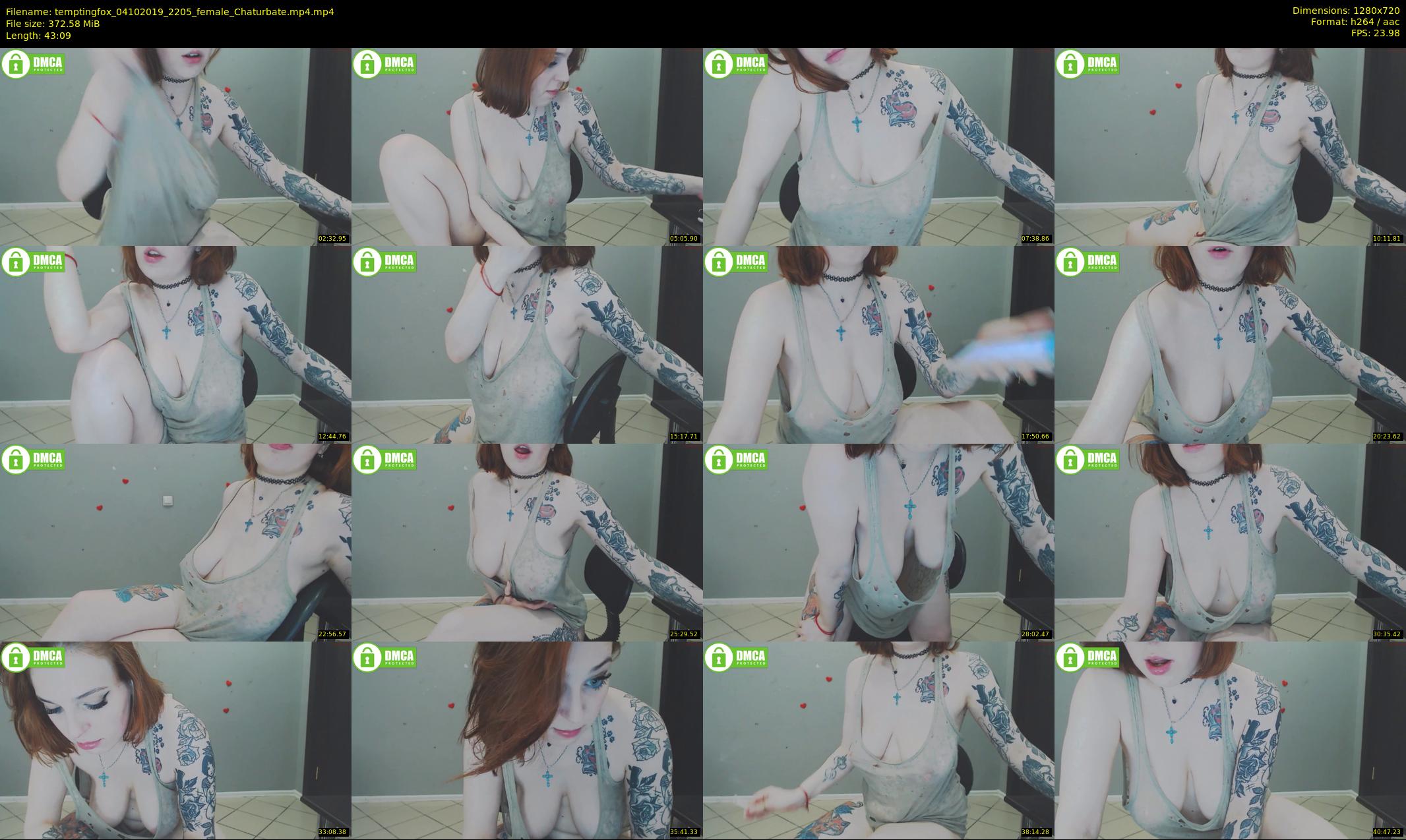temptingfox — 44 minute Chaturbate female cam show recording, 720p, Oct 4, 2019