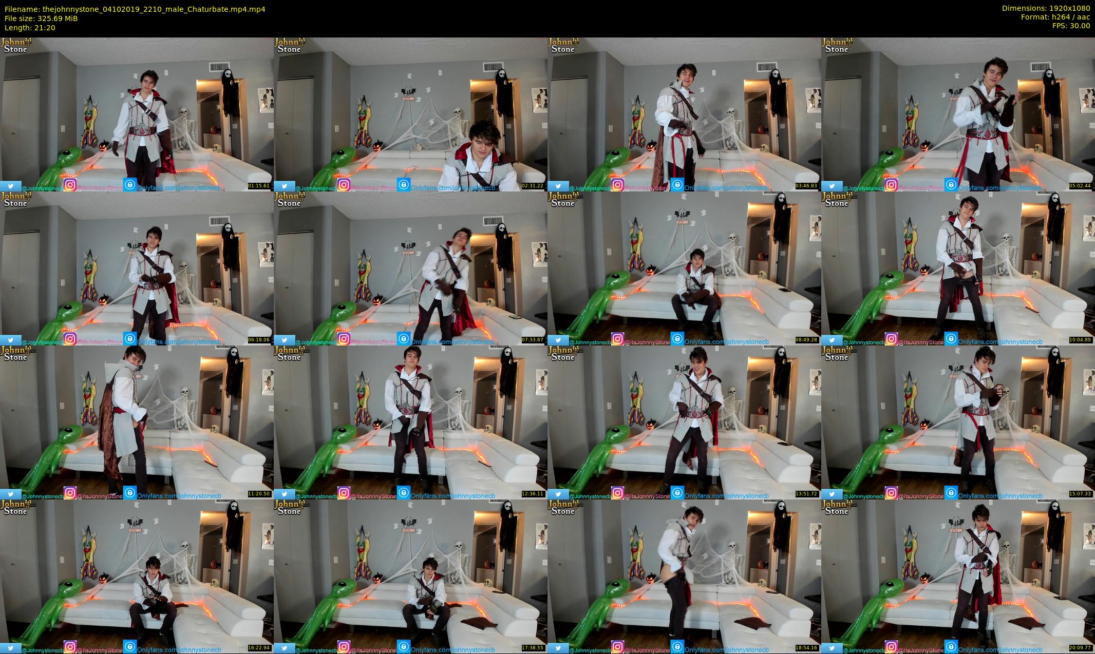 thejohnnystone — 22 minute Chaturbate male cam show recording, 1080p, Oct 4, 2019