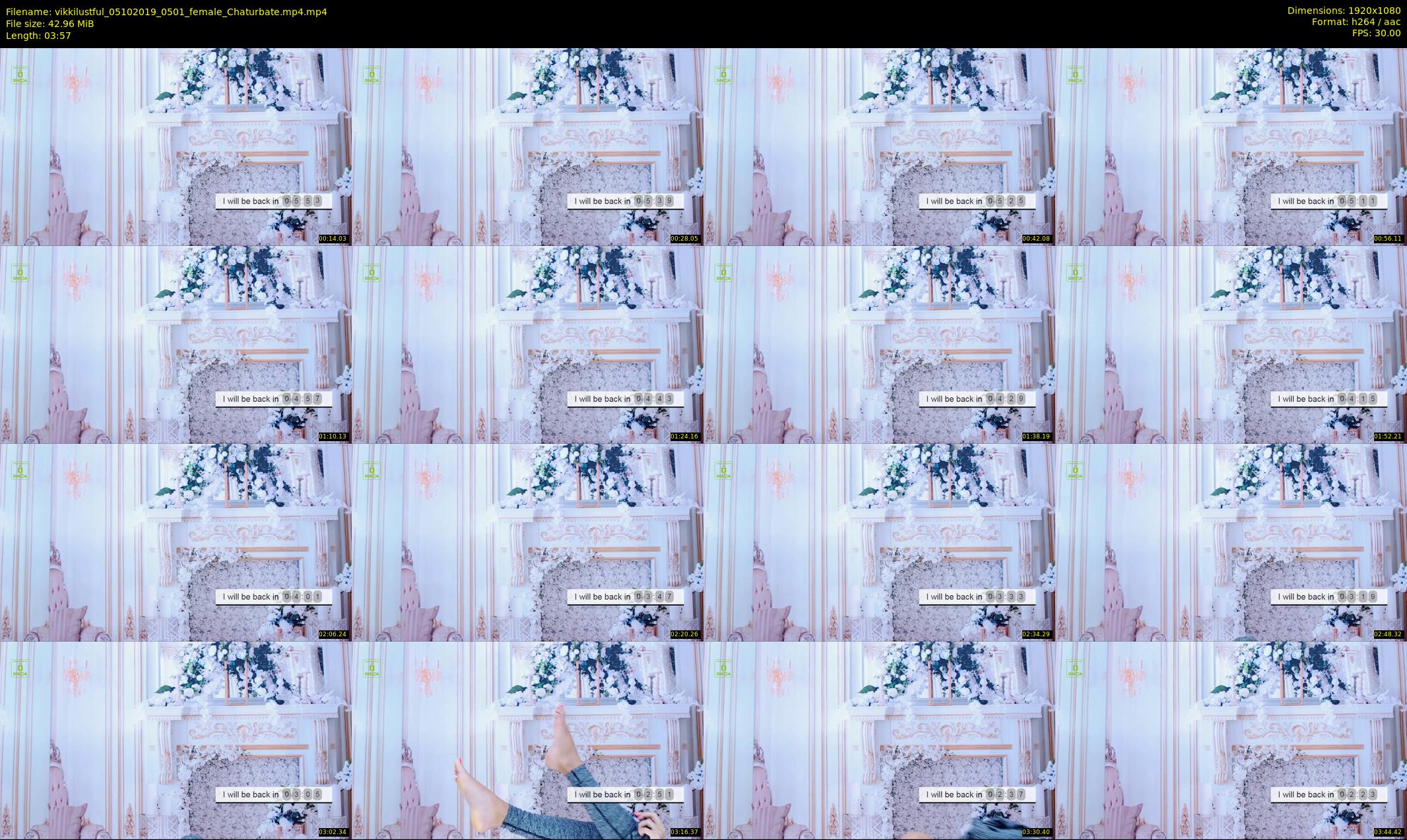 vikkilustful — 4 minute Chaturbate female cam show recording, 1080p, Oct 5, 2019