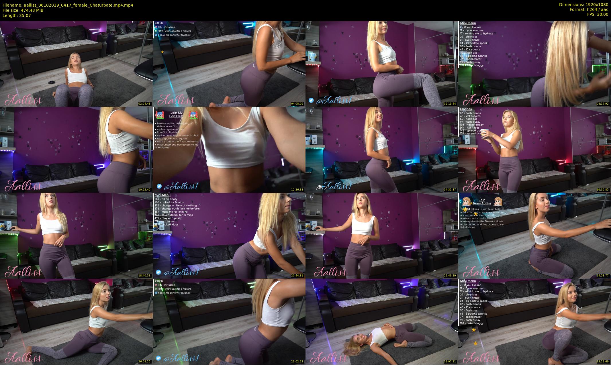 aalliss — 36 minute Chaturbate female cam show recording, 1080p, Oct 6, 2019