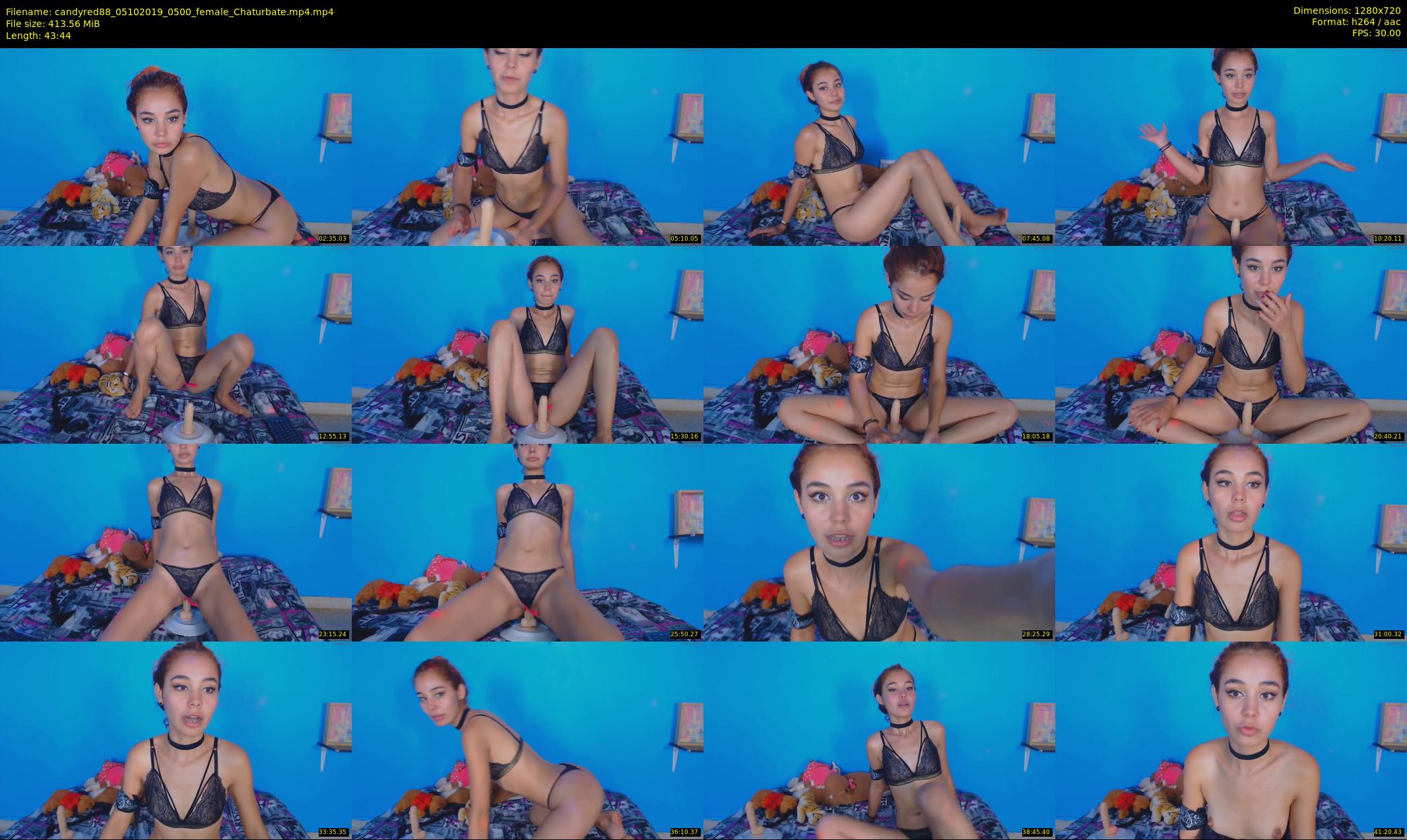 candyred88 — 44 minute Chaturbate female cam show recording, 720p, Oct 5, 2019