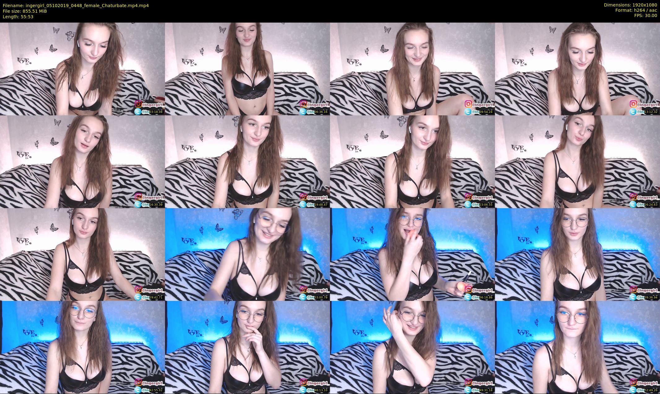 ingergirl — 56 minute Chaturbate female cam show recording, 1080p, Oct 5, 2019
