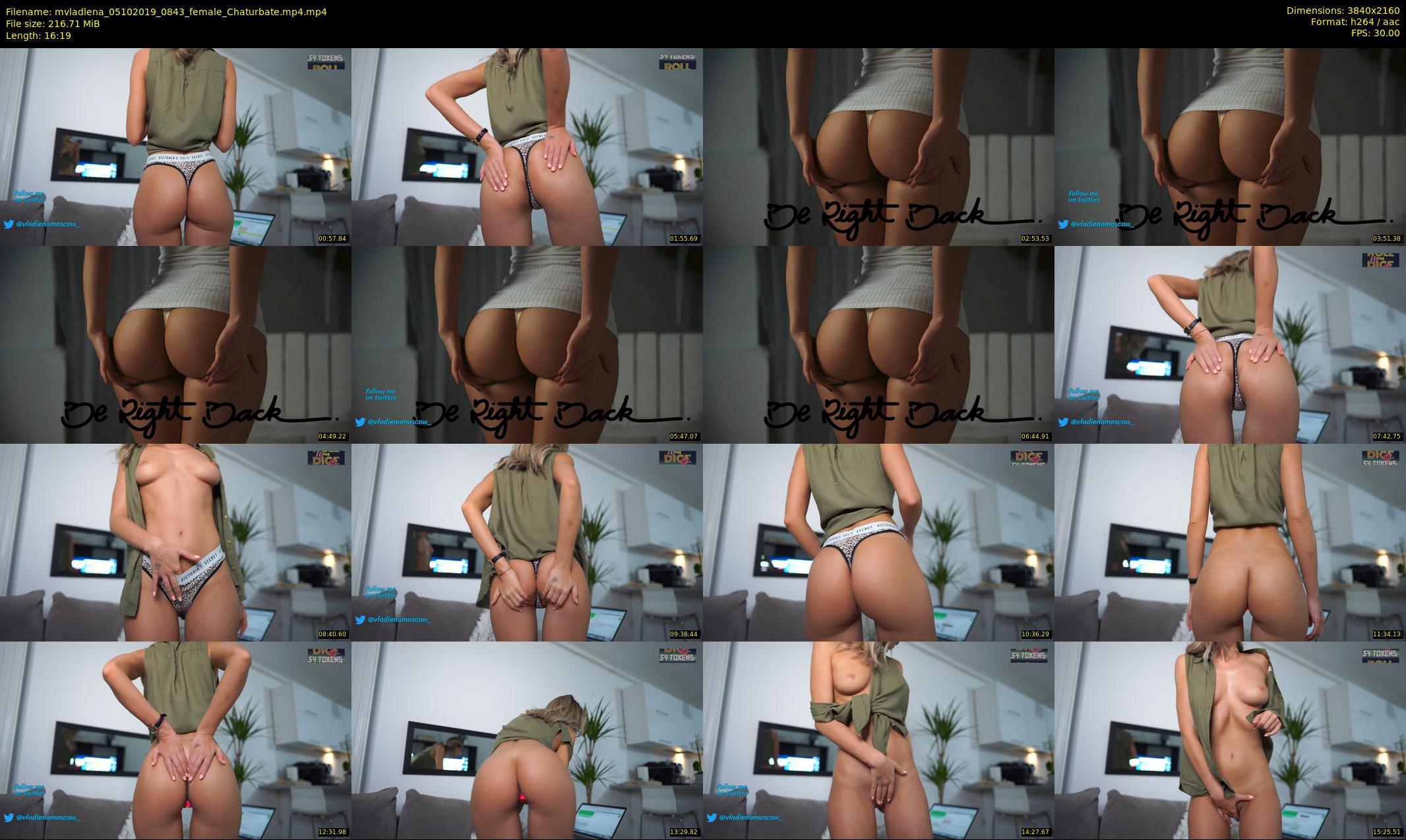mvladlena — 17 minute Chaturbate female cam show recording, 4K, Oct 5, 2019