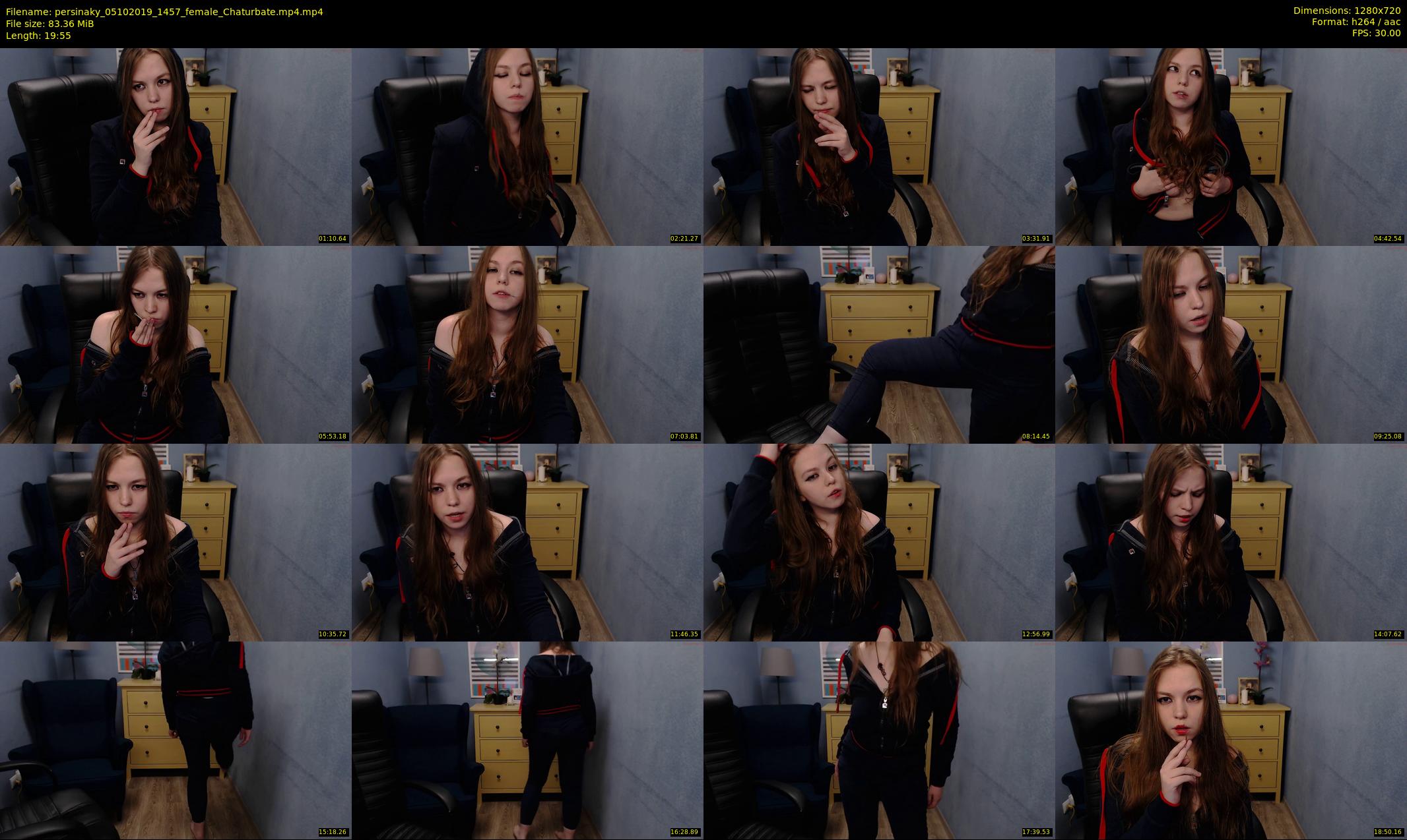 persinaky — 20 minute Chaturbate female cam show recording, 720p, Oct 5, 2019