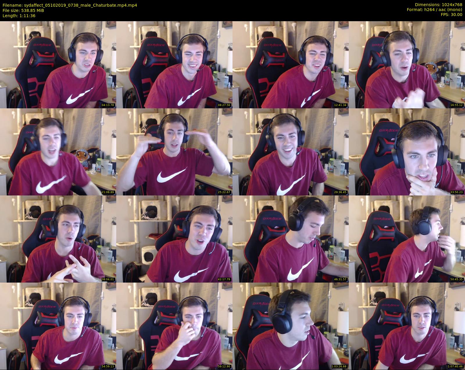sydaffect — 72 minute Chaturbate male cam show recording, 720p, Oct 5, 2019