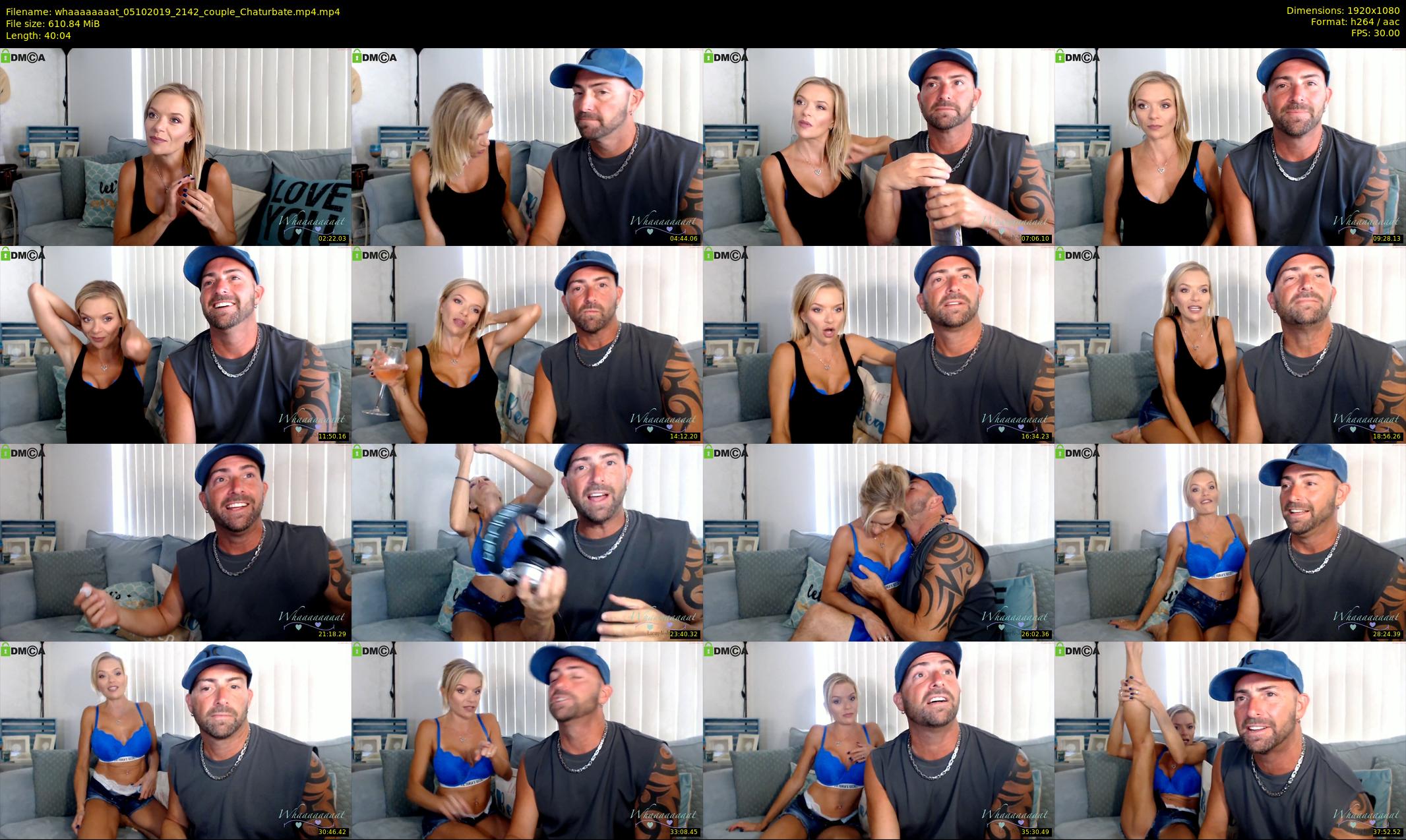 whaaaaaaaat — 41 minute Chaturbate couple cam show recording, 1080p, Oct 5, 2019