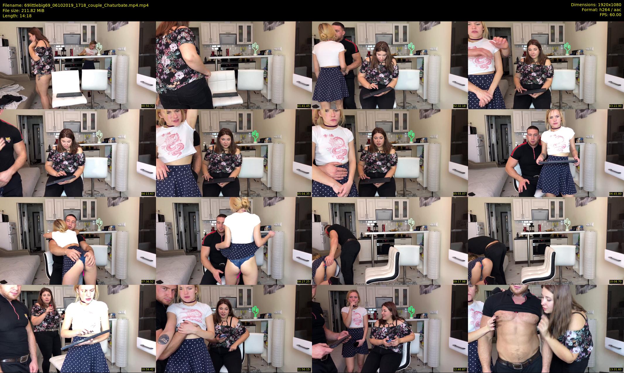 69littlebig69 — 15 minute Chaturbate couple cam show recording, 1080p, Oct 6, 2019