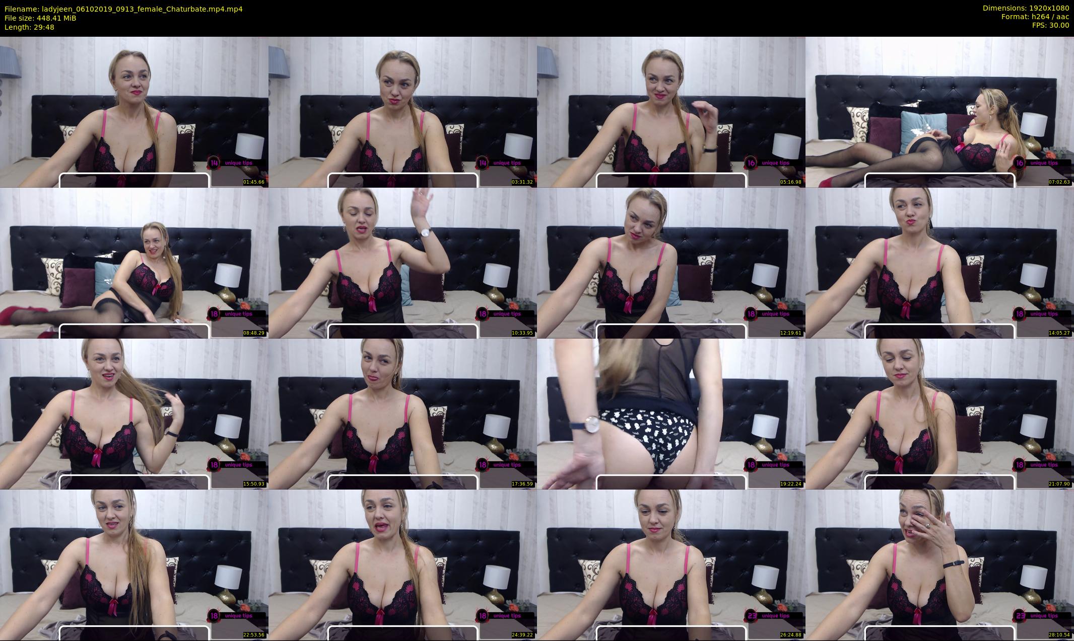 ladyjeen — 30 minute Chaturbate female cam show recording, 1080p, Oct 6, 2019