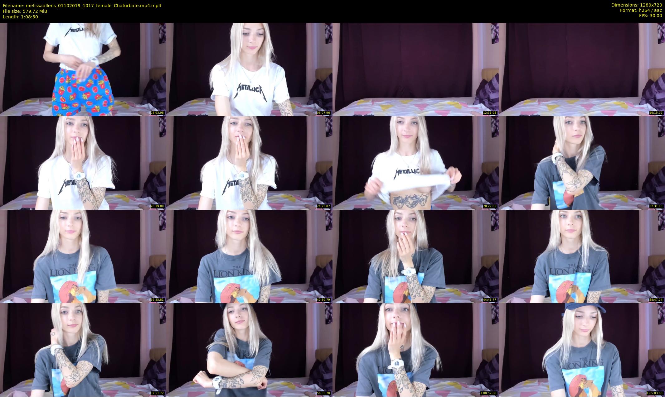 melissaallens — 69 minute Chaturbate female cam show recording, 720p, Oct 1, 2019