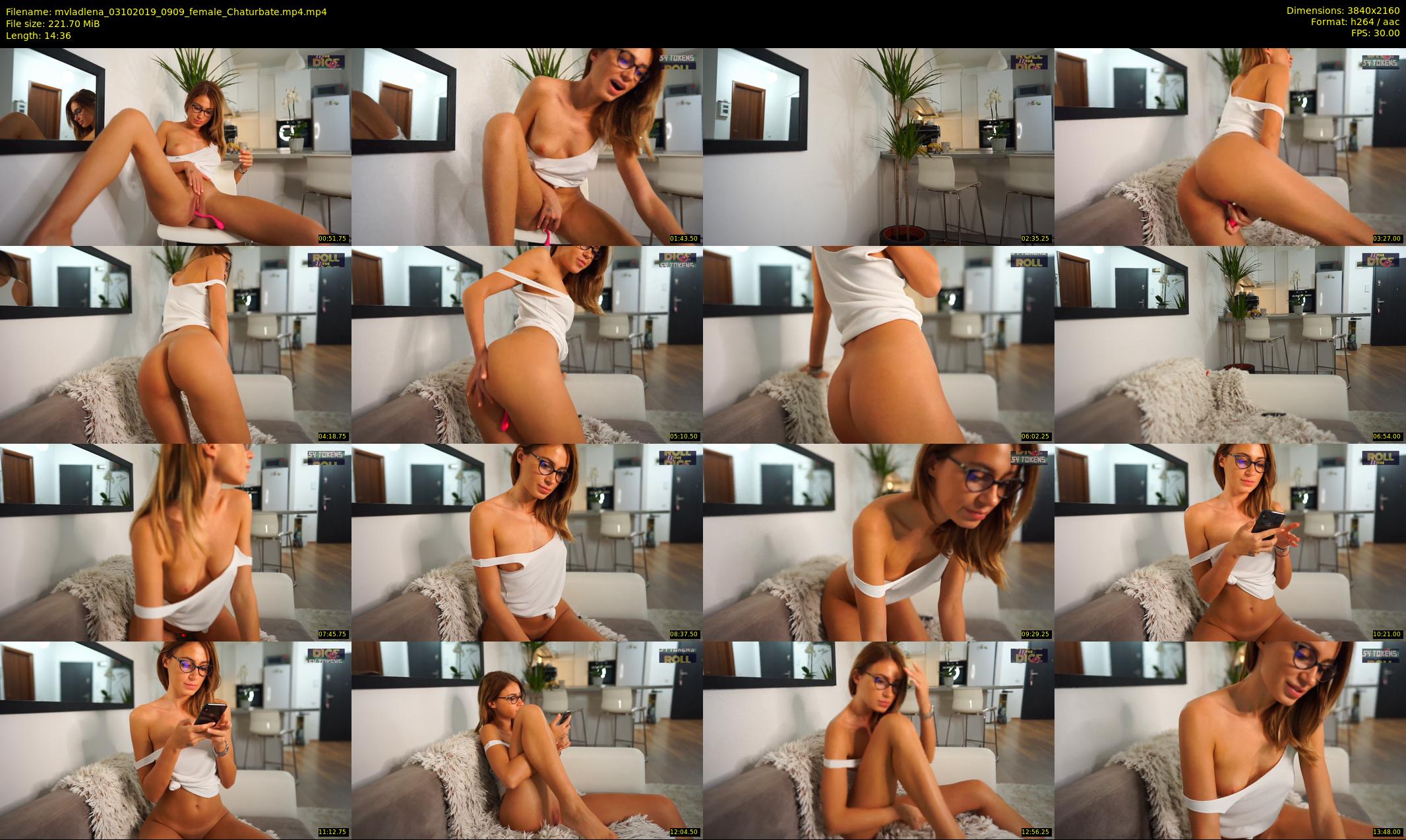 mvladlena — 15 minute Chaturbate female cam show recording, 4K, Oct 3, 2019