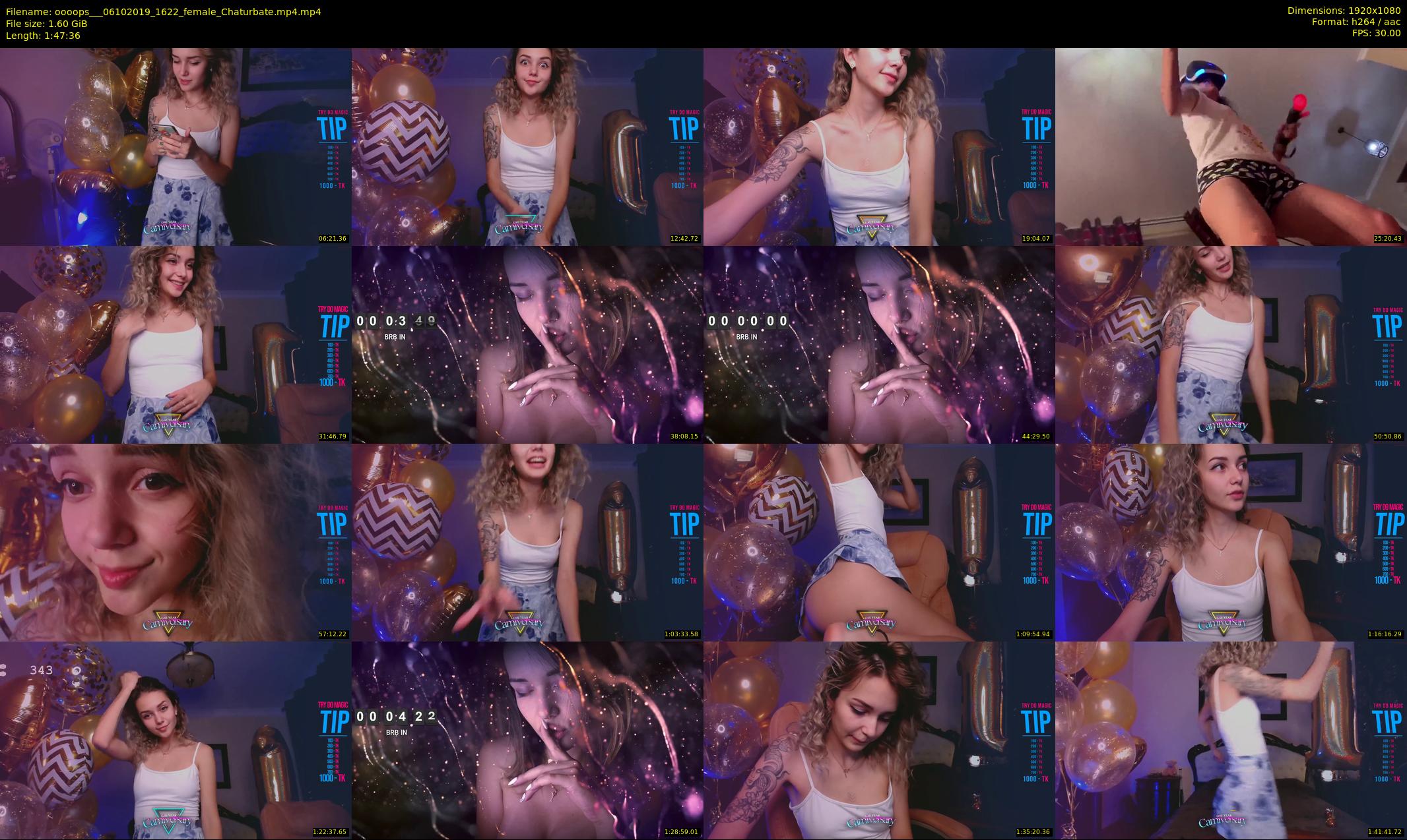 oooops__ — 108 minute Chaturbate female cam show recording, 1080p, Oct 6, 2019