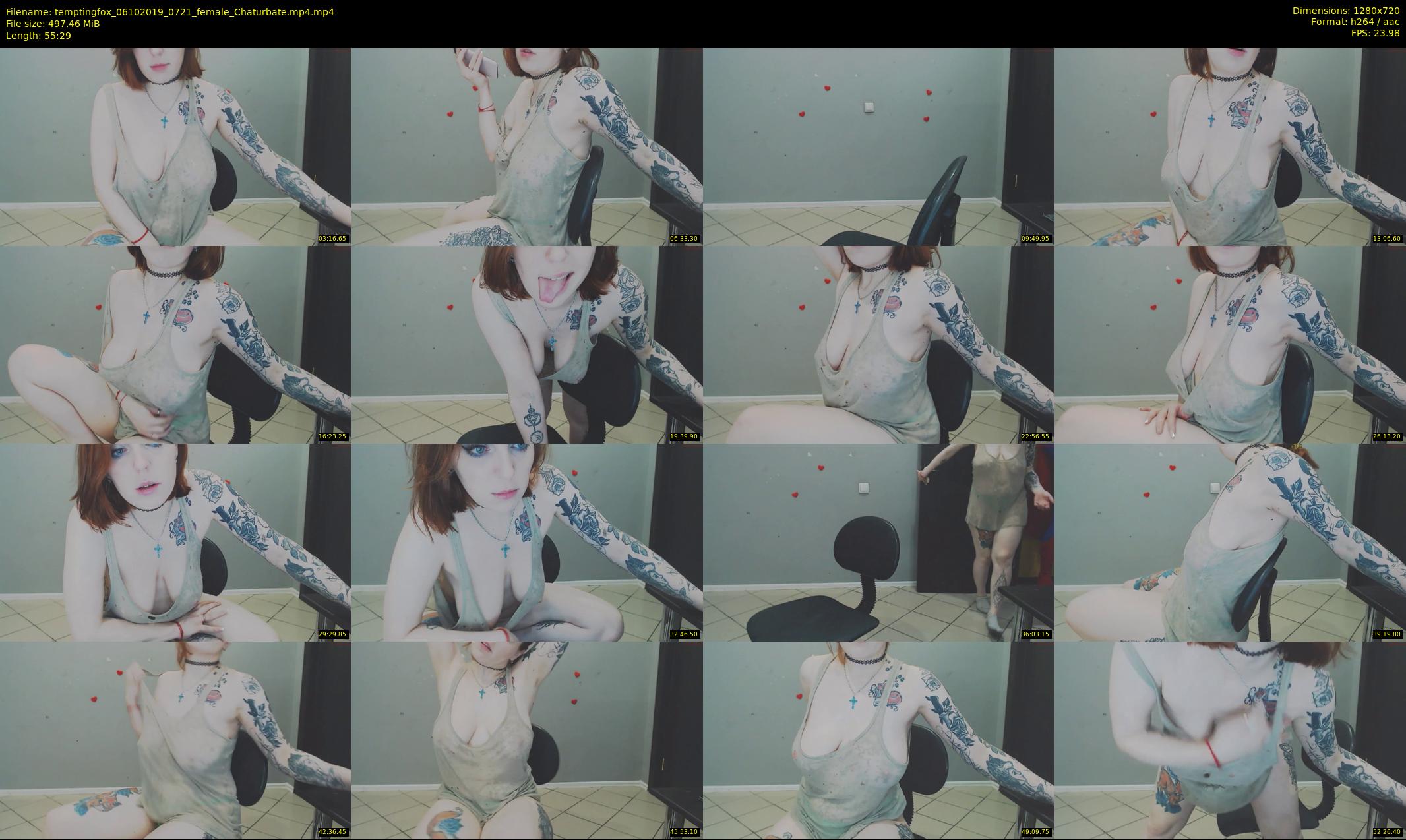 temptingfox — 56 minute Chaturbate female cam show recording, 720p, Oct 6, 2019
