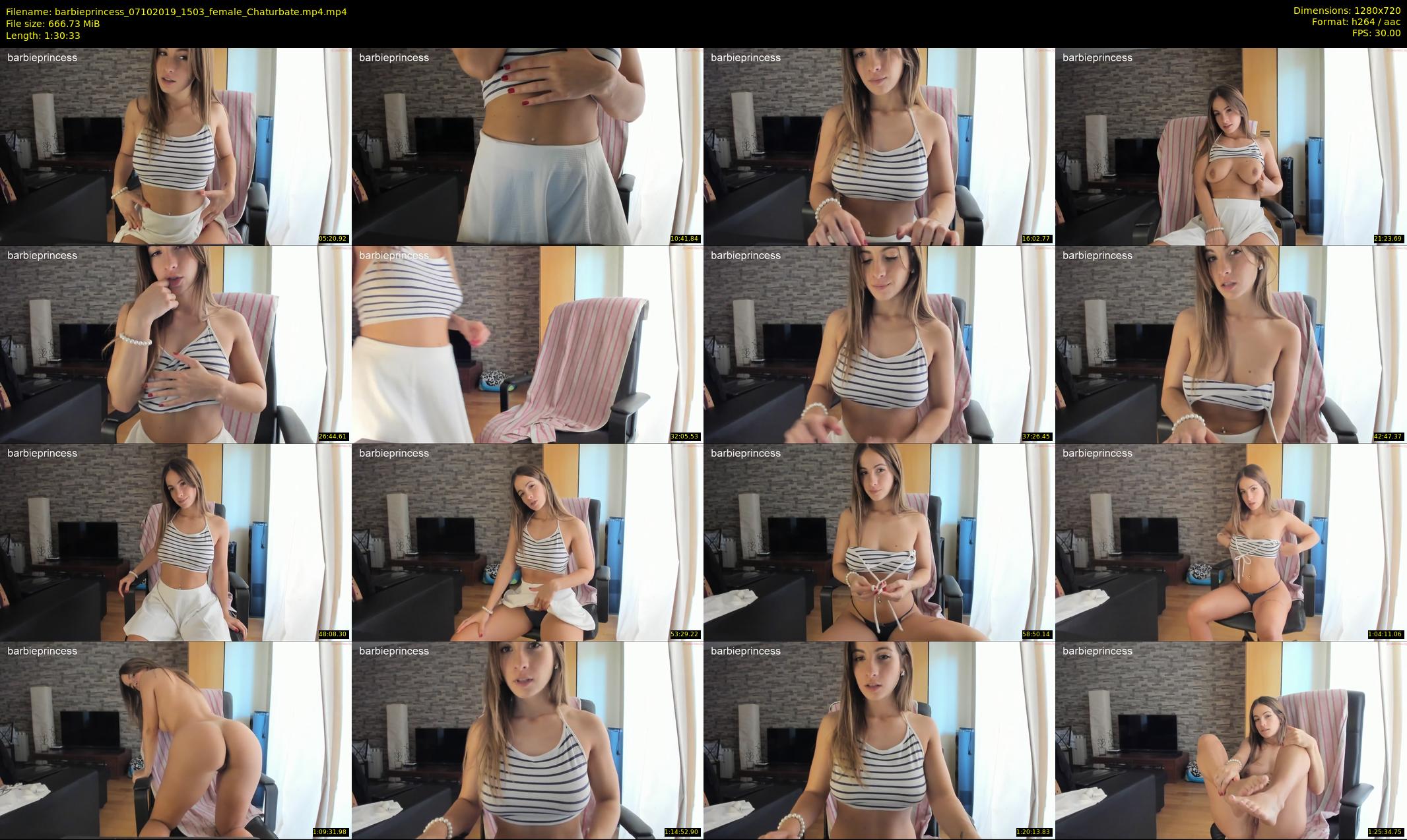 barbieprincess — 91 minute Chaturbate female cam show recording, 720p, Oct 7, 2019