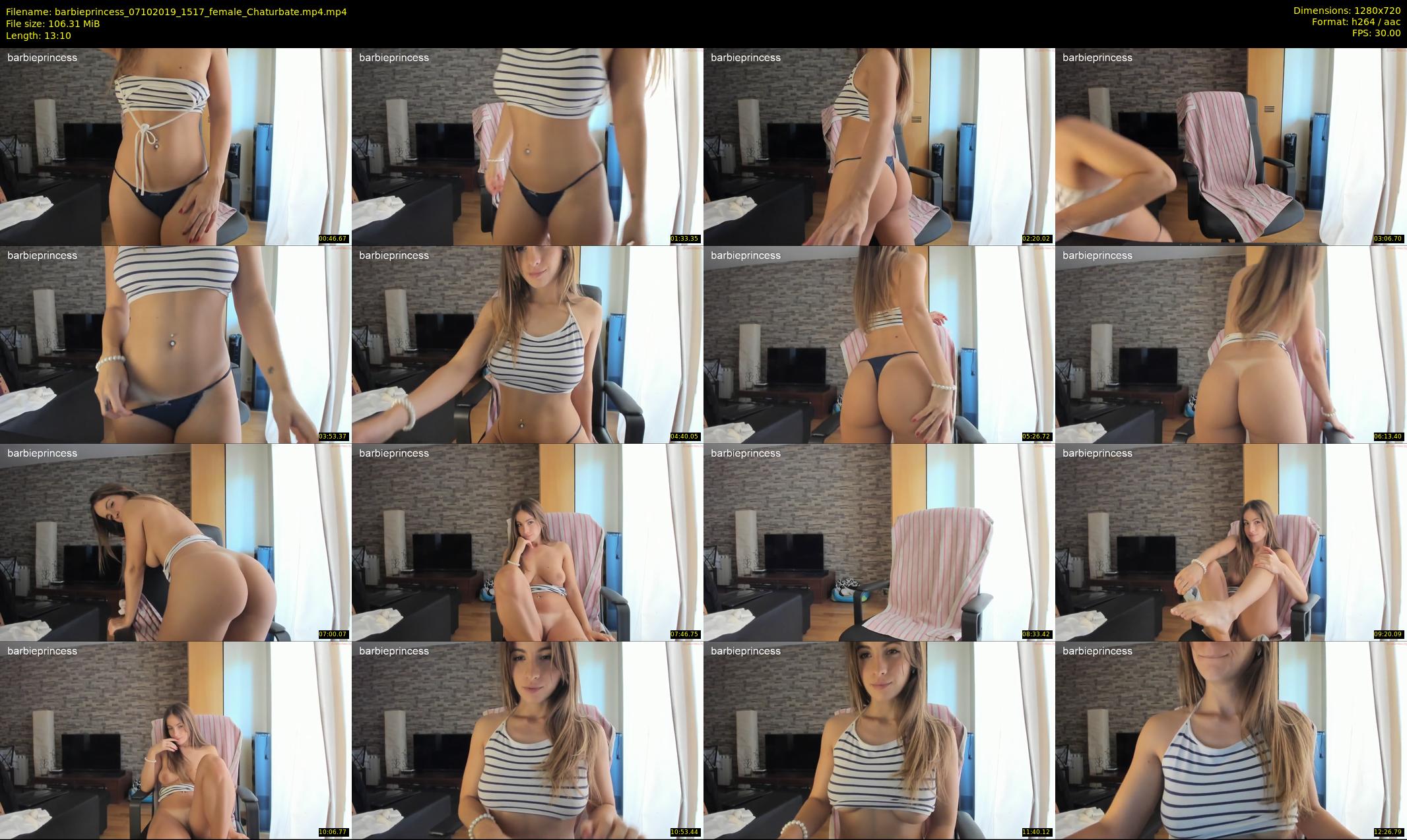 barbieprincess — 14 minute Chaturbate female cam show recording, 720p, Oct 7, 2019