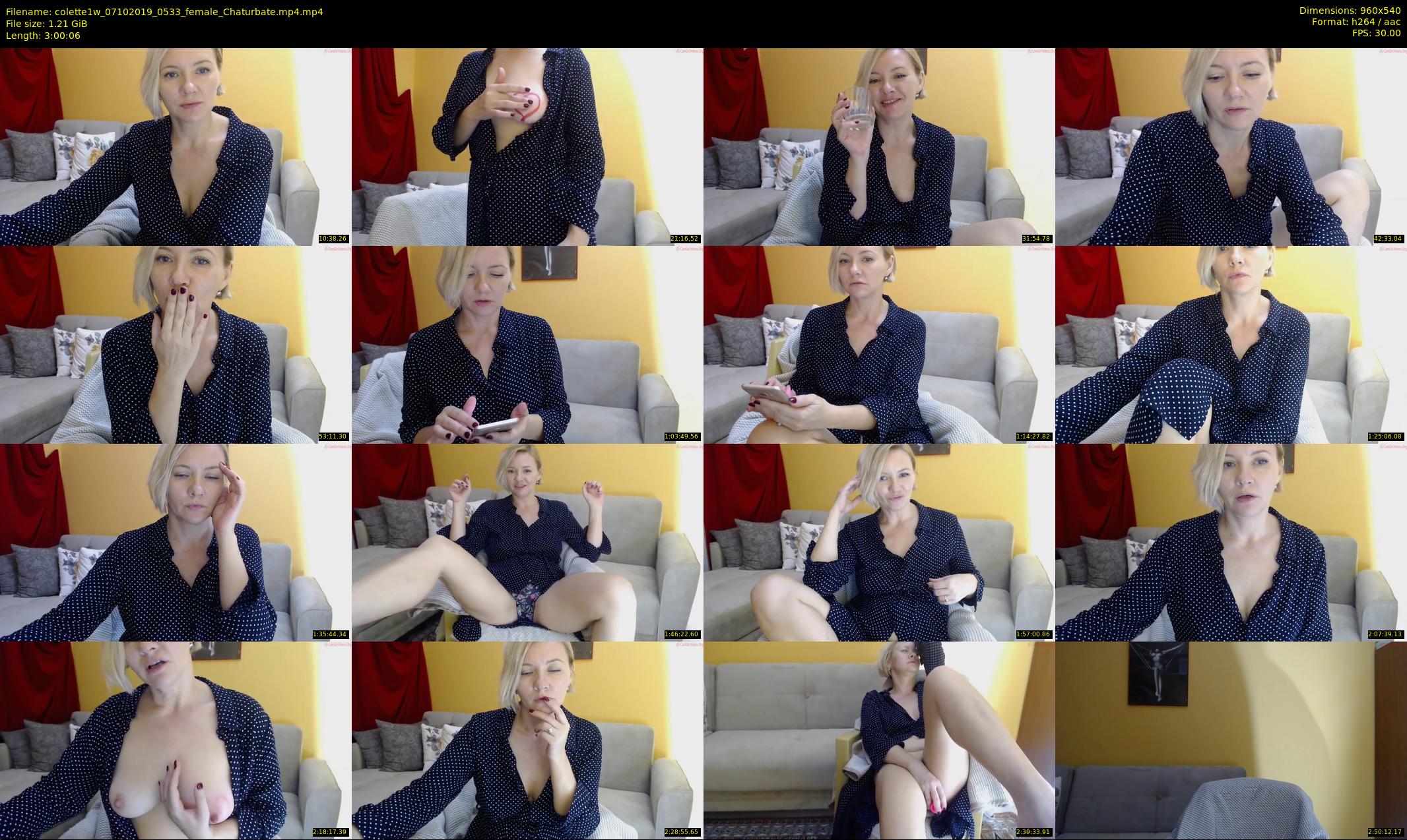 colette1w — 181 minute Chaturbate female cam show recording, 480p, Oct 7, 2019