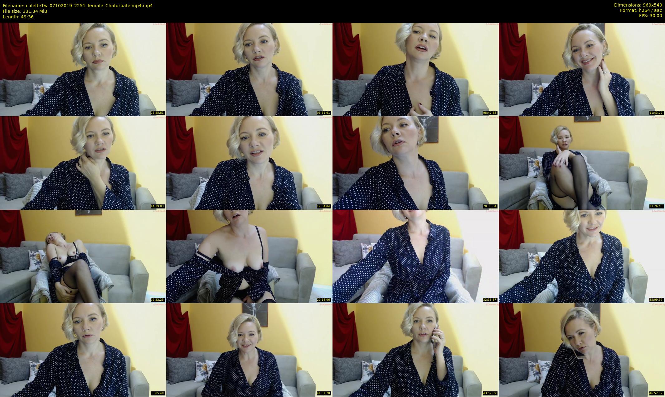 colette1w — 50 minute Chaturbate female cam show recording, 480p, Oct 7, 2019