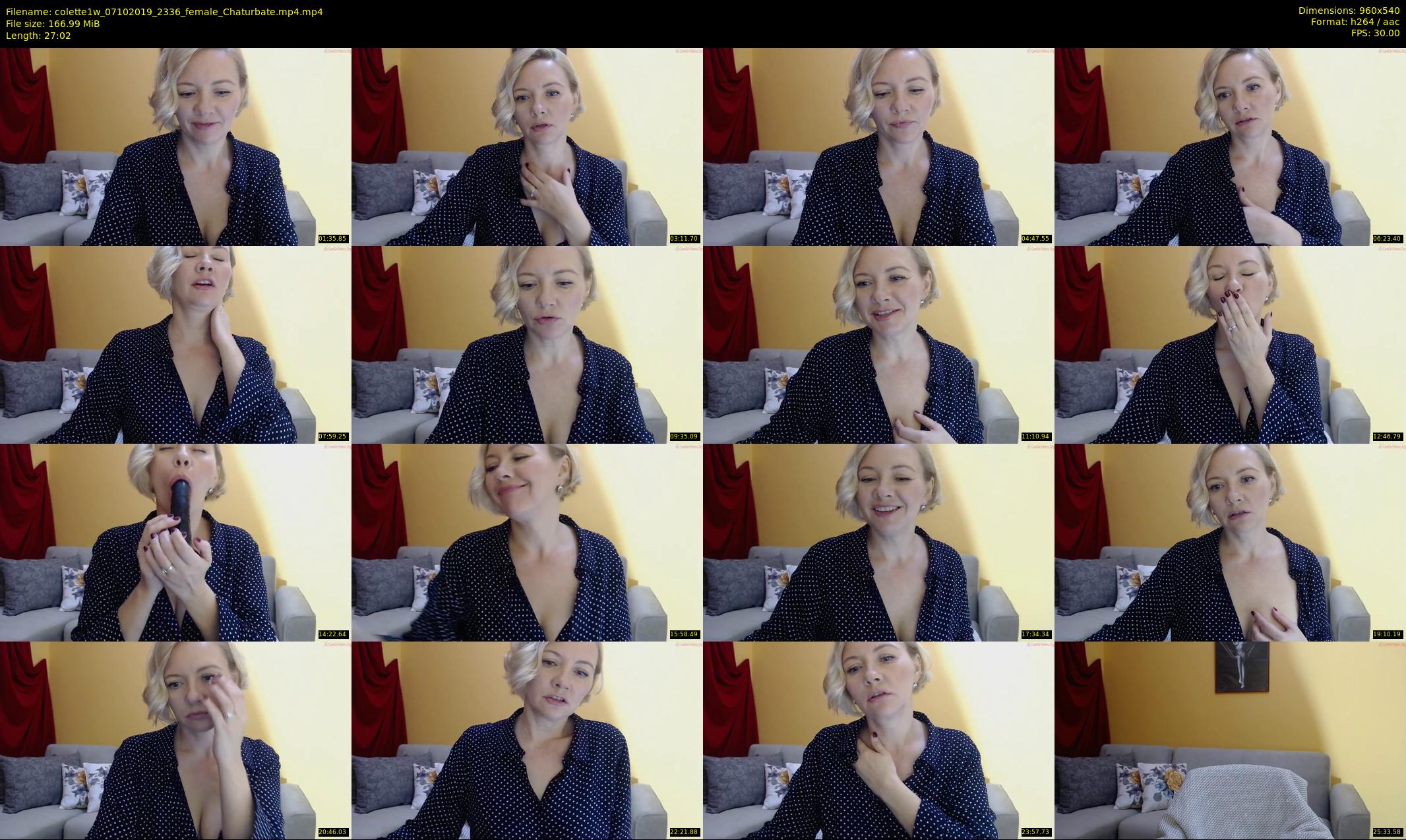 colette1w — 28 minute Chaturbate female cam show recording, 480p, Oct 7, 2019