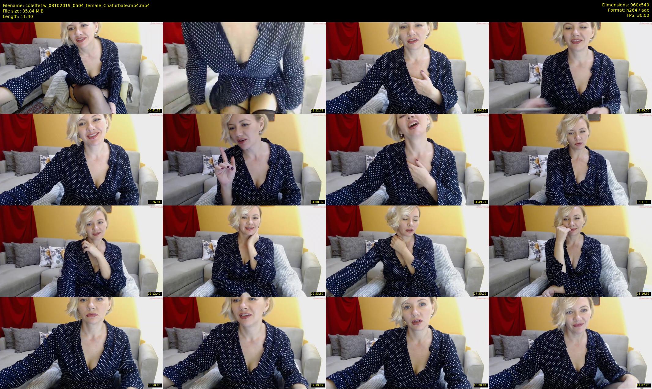 colette1w — 12 minute Chaturbate female cam show recording, 480p, Oct 8, 2019