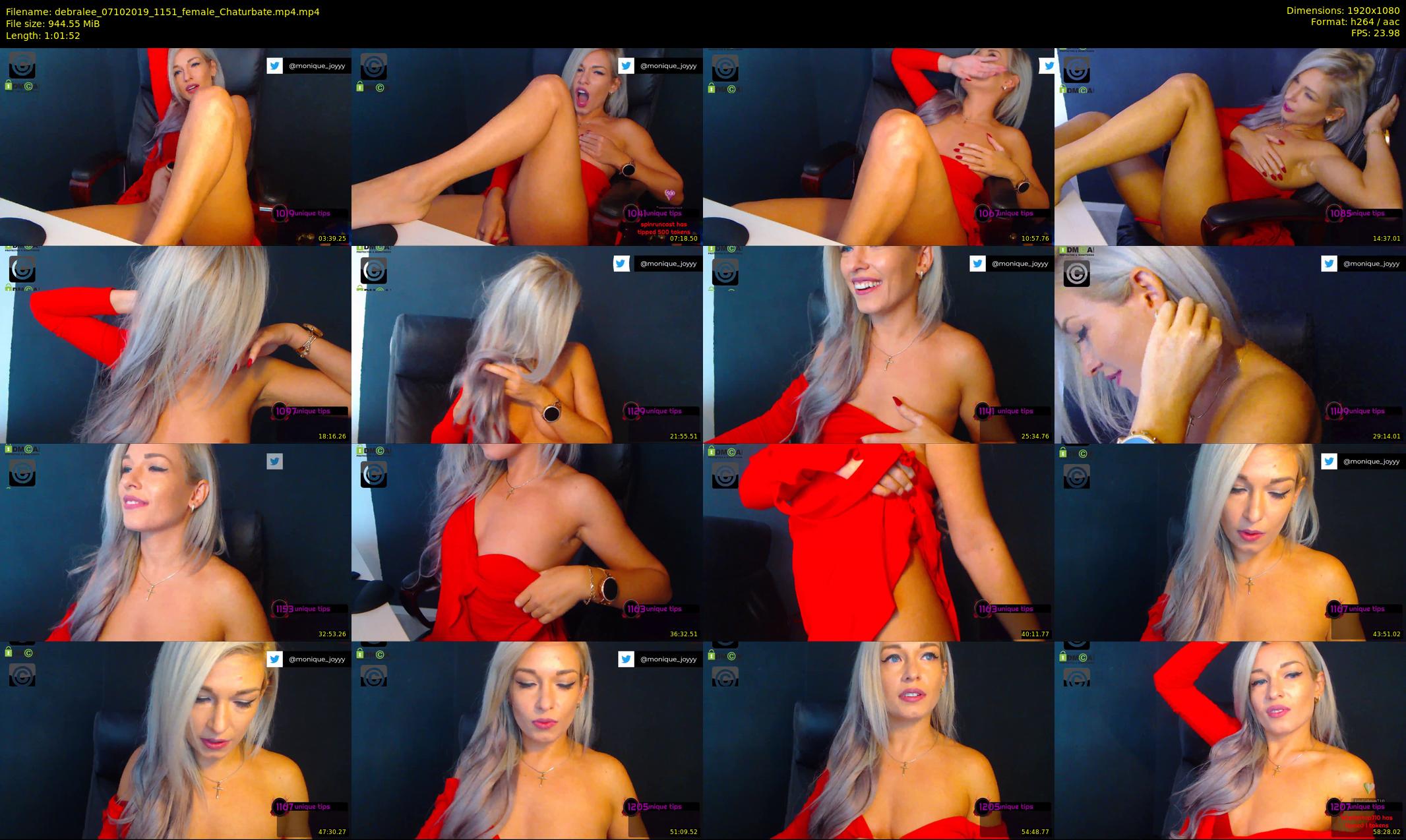 debralee — 62 minute Chaturbate female cam show recording, 1080p, Oct 7, 2019