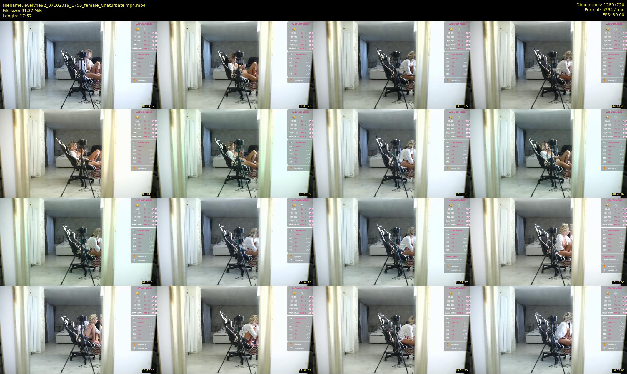 evelyne92 — 18 minute Chaturbate female cam show recording, 720p, Oct 7, 2019