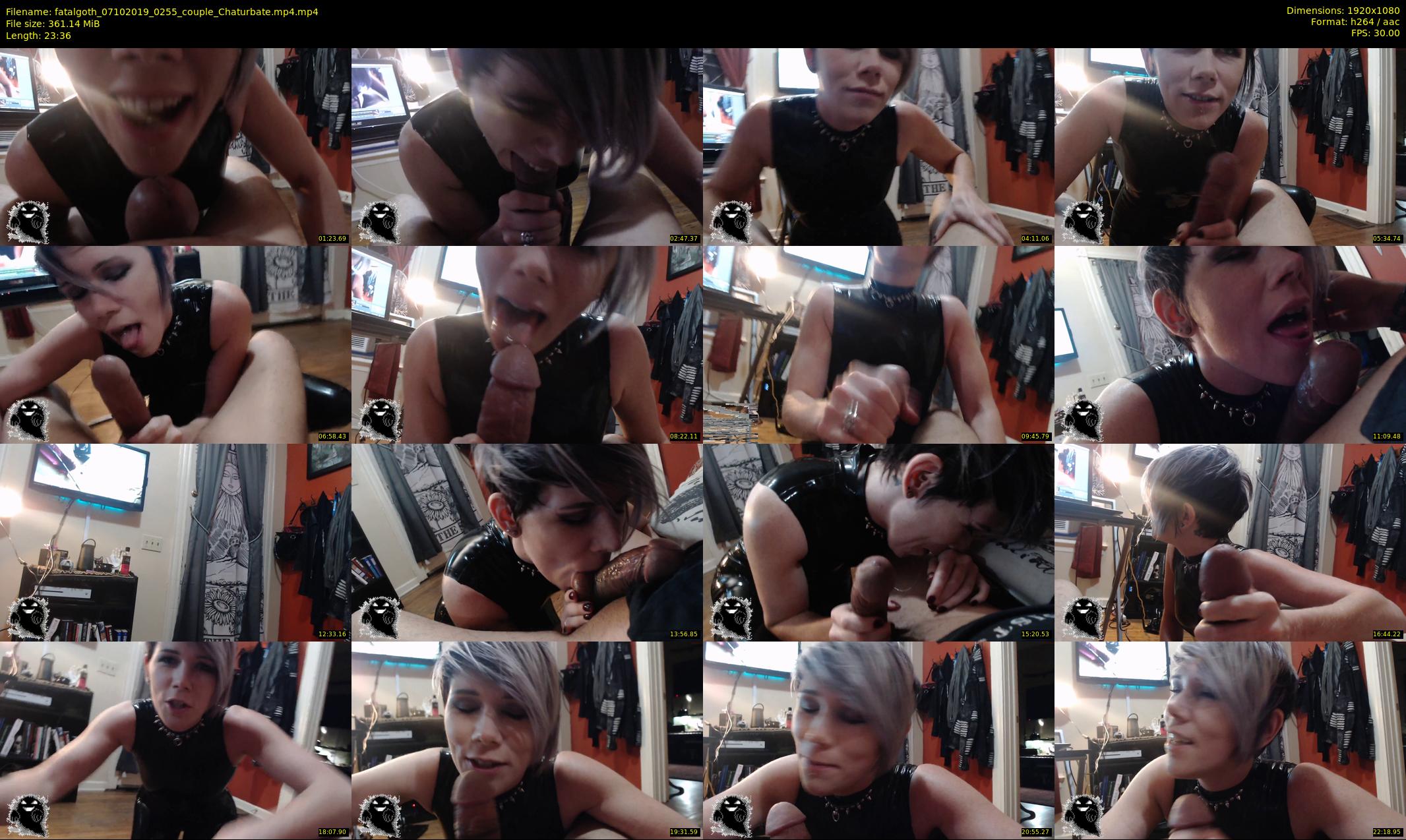 fatalgoth — 24 minute Chaturbate couple cam show recording, 1080p, Oct 7, 2019