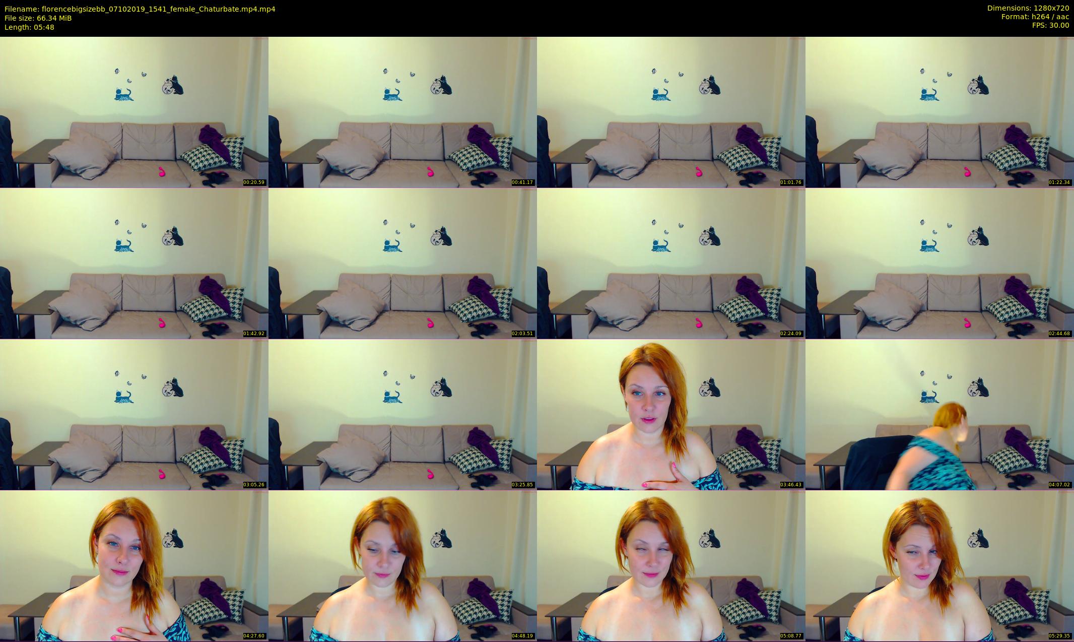 florencebigsizebb — 6 minute Chaturbate female cam show recording, 720p, Oct 7, 2019