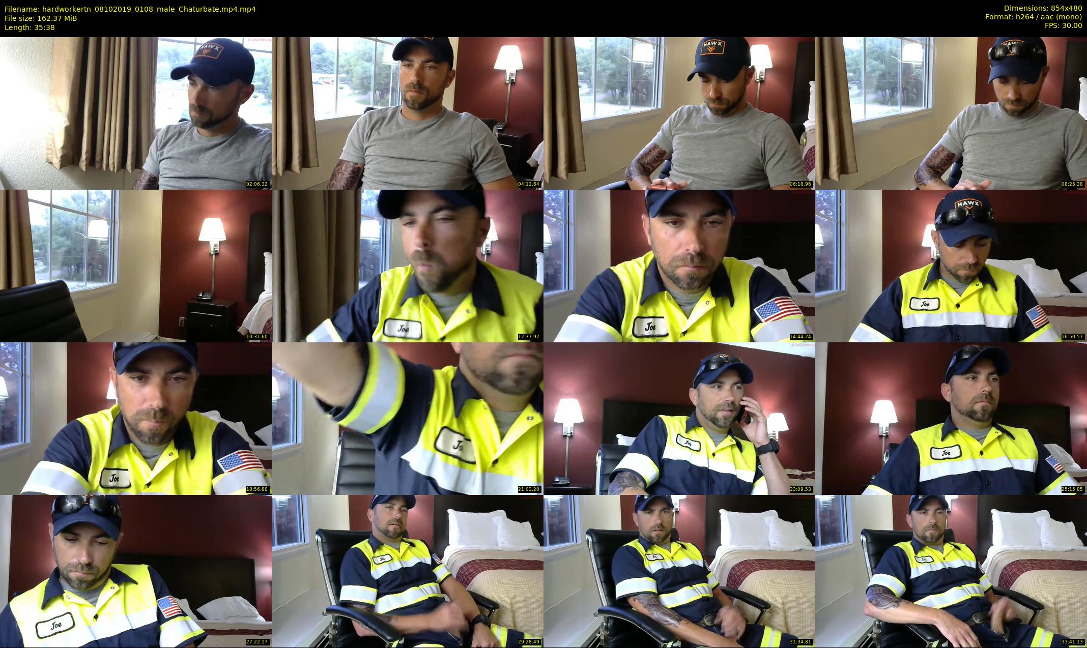 hardworkertn — 36 minute Chaturbate male cam show recording, 480p, Oct 8, 2019