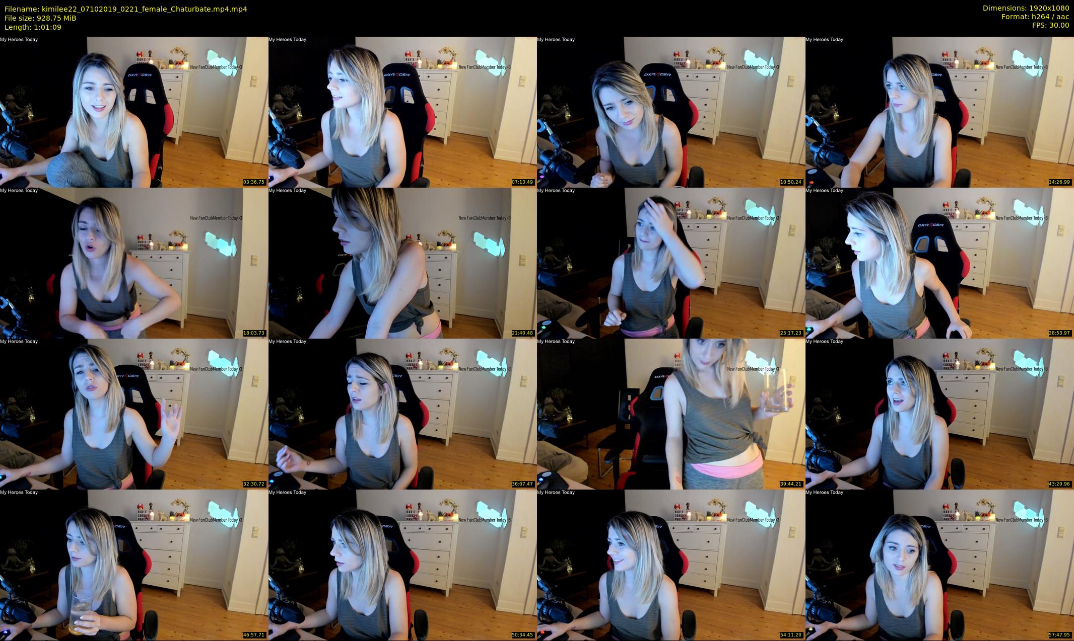 kimilee22 — 62 minute Chaturbate female cam show recording, 1080p, Oct 7, 2019