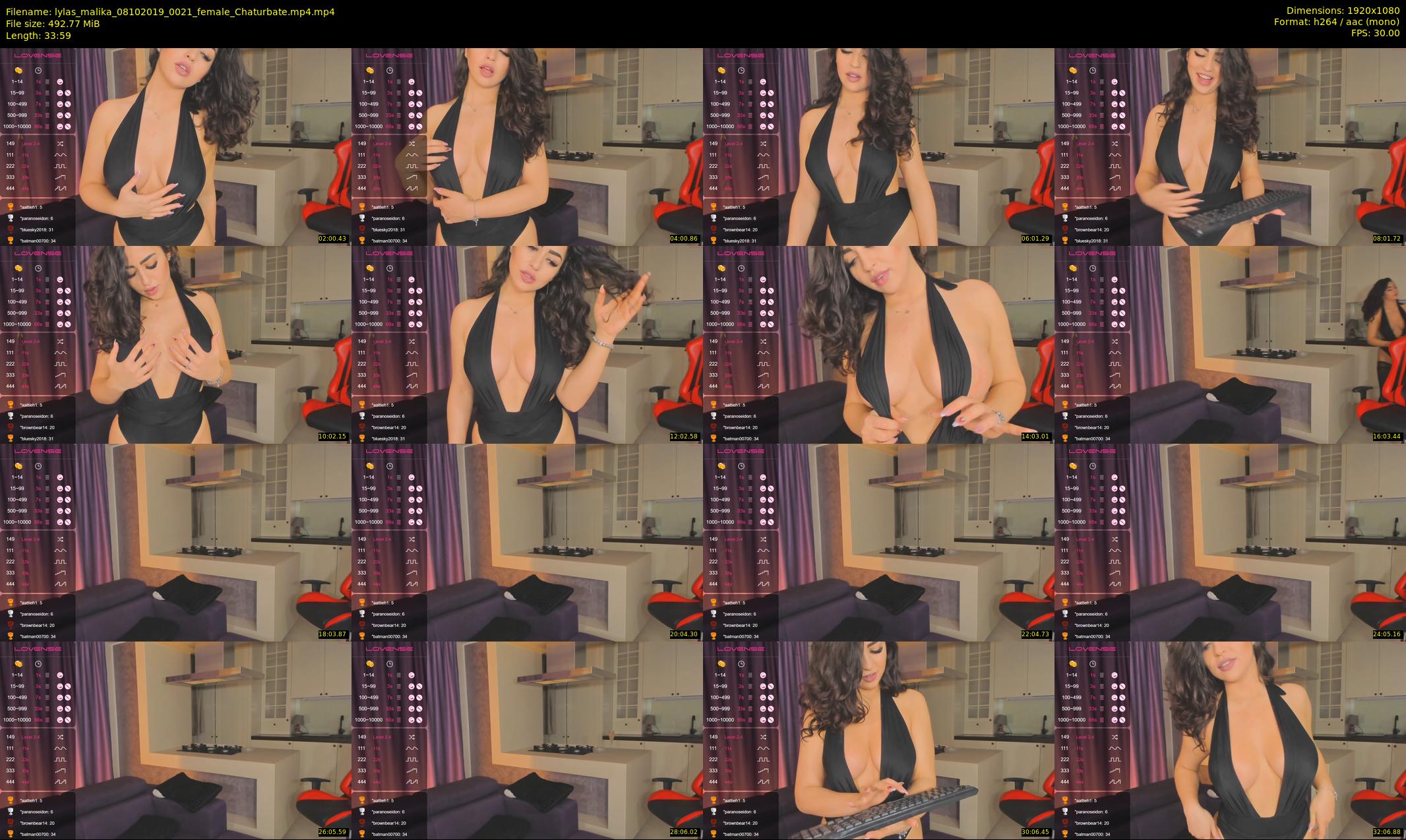 lylas_malika — 34 minute Chaturbate female cam show recording, 1080p, Oct 8, 2019