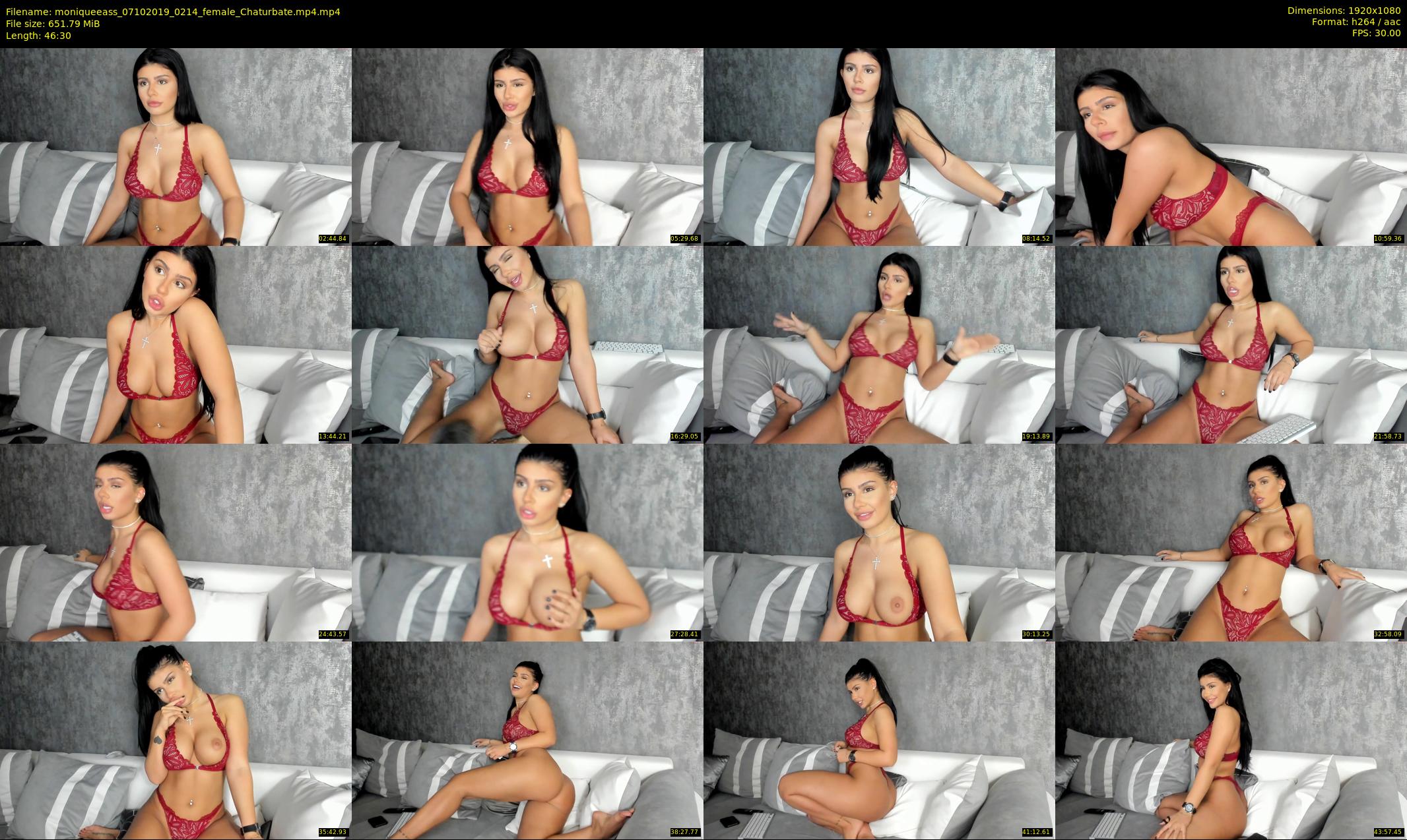 moniqueeass — 47 minute Chaturbate female cam show recording, 1080p, Oct 7, 2019
