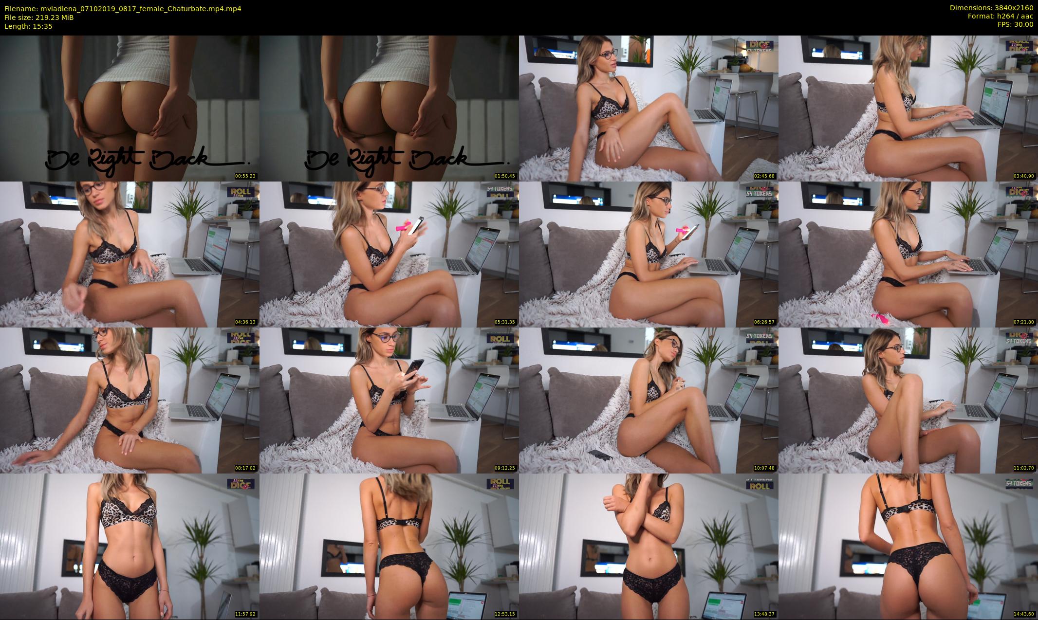 mvladlena — 16 minute Chaturbate female cam show recording, 4K, Oct 7, 2019