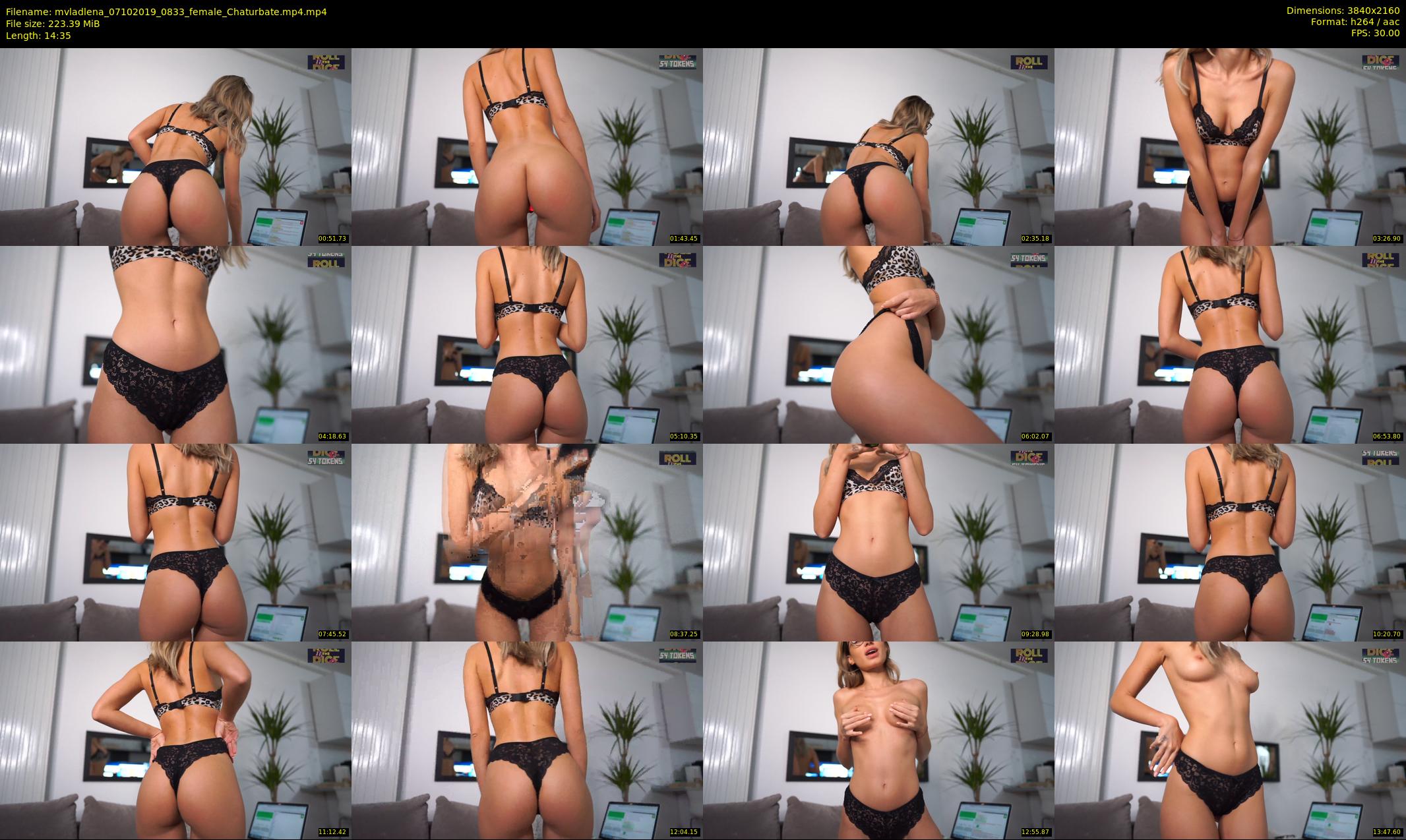 mvladlena — 15 minute Chaturbate female cam show recording, 4K, Oct 7, 2019