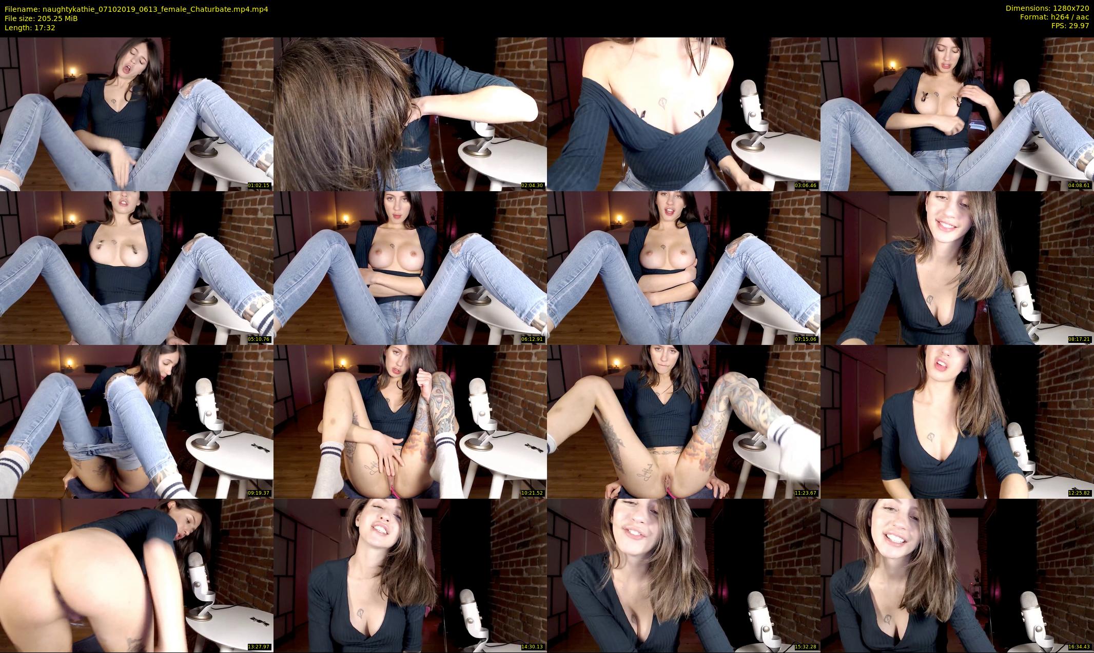 naughtykathie — 18 minute Chaturbate female cam show recording, 720p, Oct 7, 2019