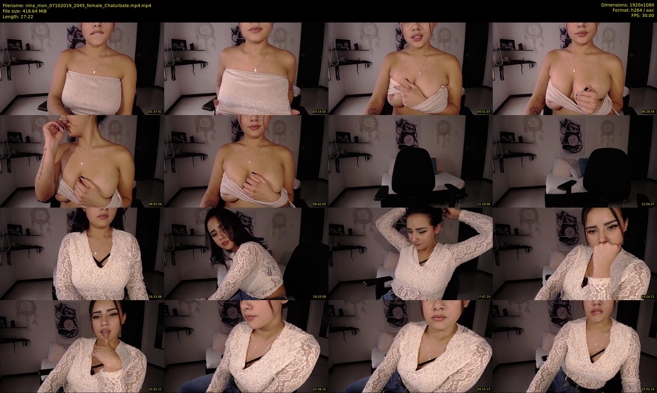 nina_mon — 28 minute Chaturbate female cam show recording, 1080p, Oct 7, 2019