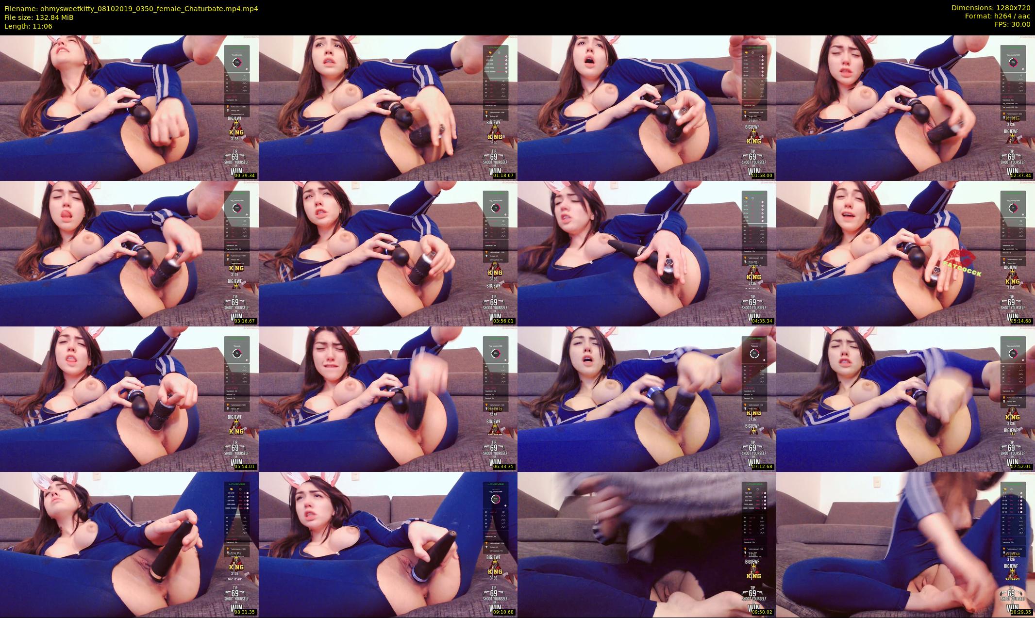 ohmysweetkitty — 12 minute Chaturbate female cam show recording, 720p, Oct 8, 2019