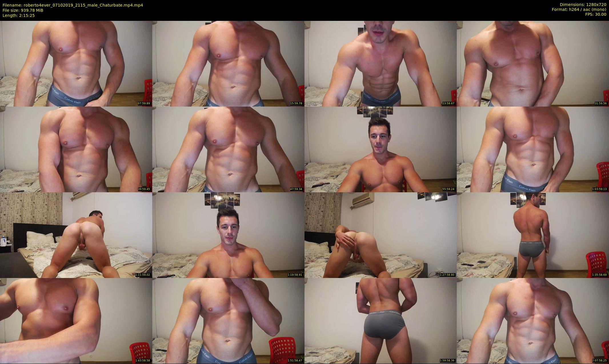 roberto4ever — 136 minute Chaturbate male cam show recording, 720p, Oct 7, 2019