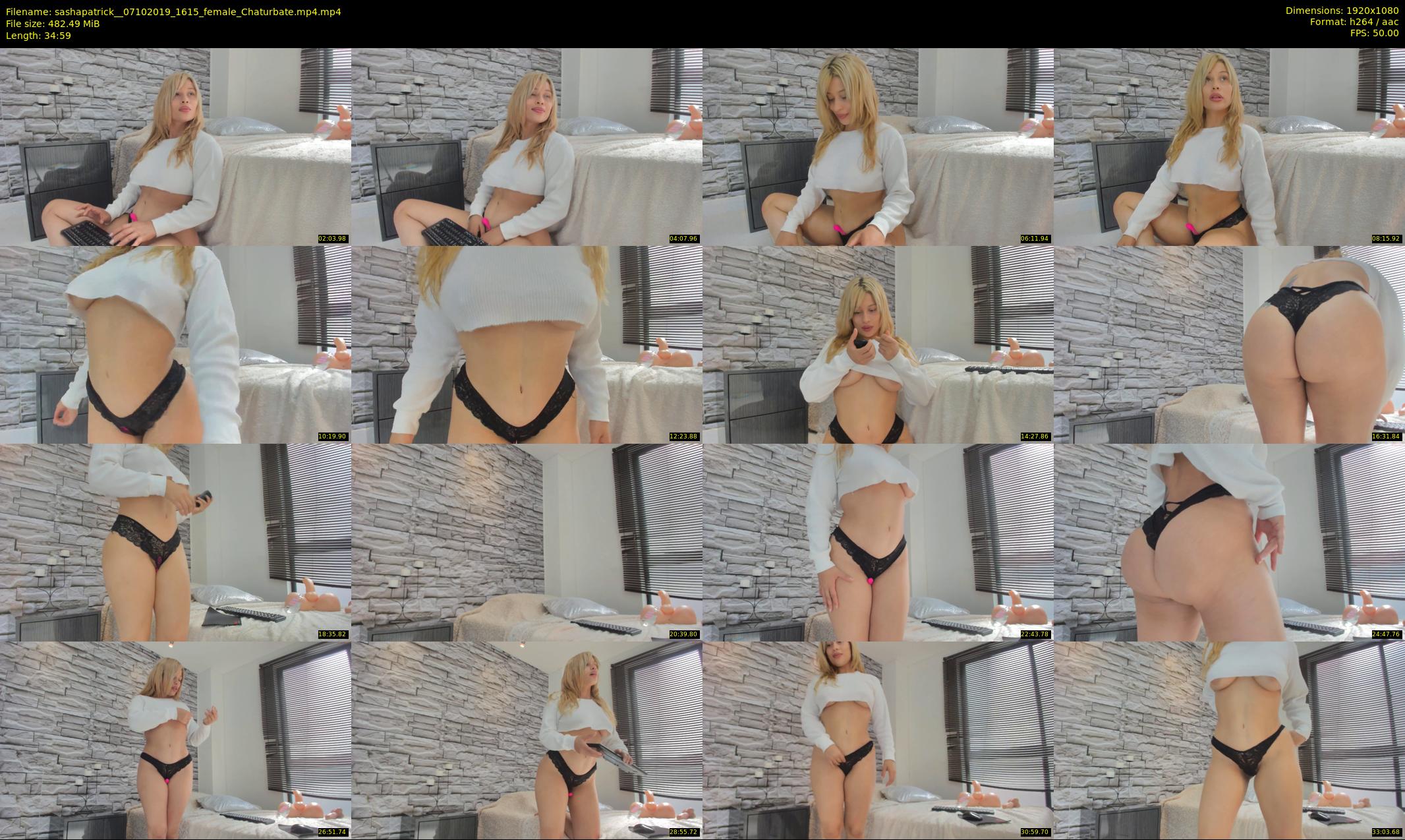 sashapatrick_ — 35 minute Chaturbate female cam show recording, 1080p, Oct 7, 2019