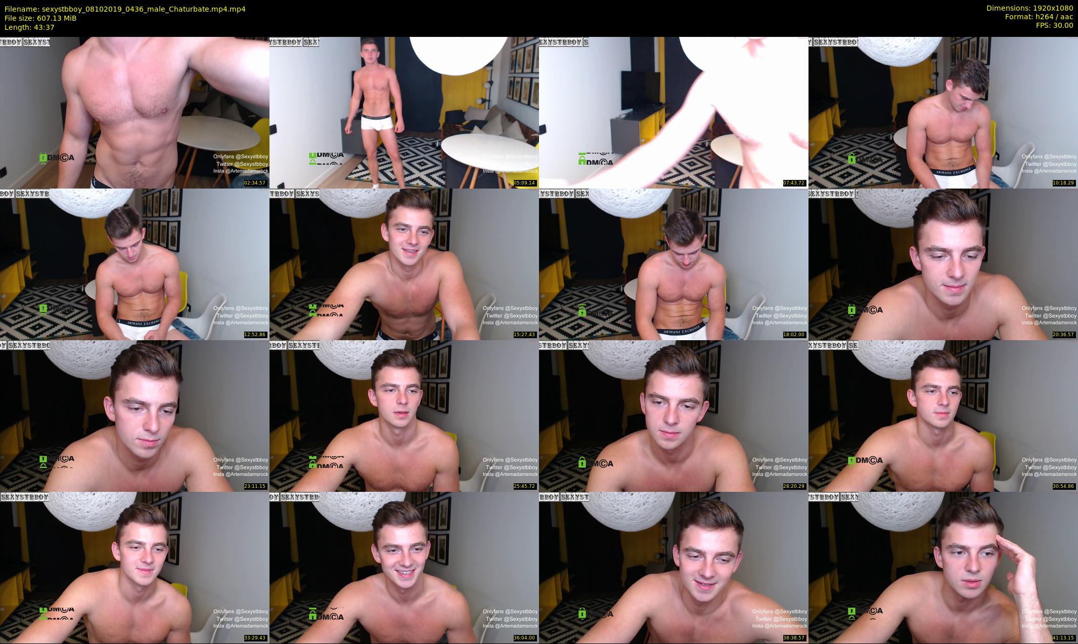 sexystbboy — 44 minute Chaturbate male cam show recording, 1080p, Oct 8, 2019