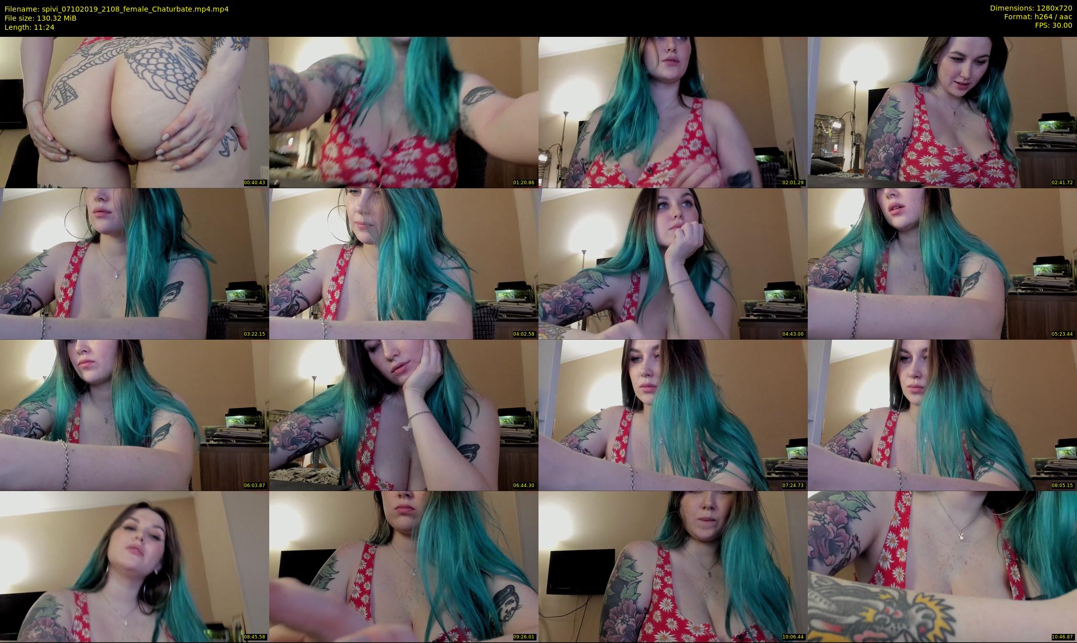 spivi — 12 minute Chaturbate female cam show recording, 720p, Oct 7, 2019