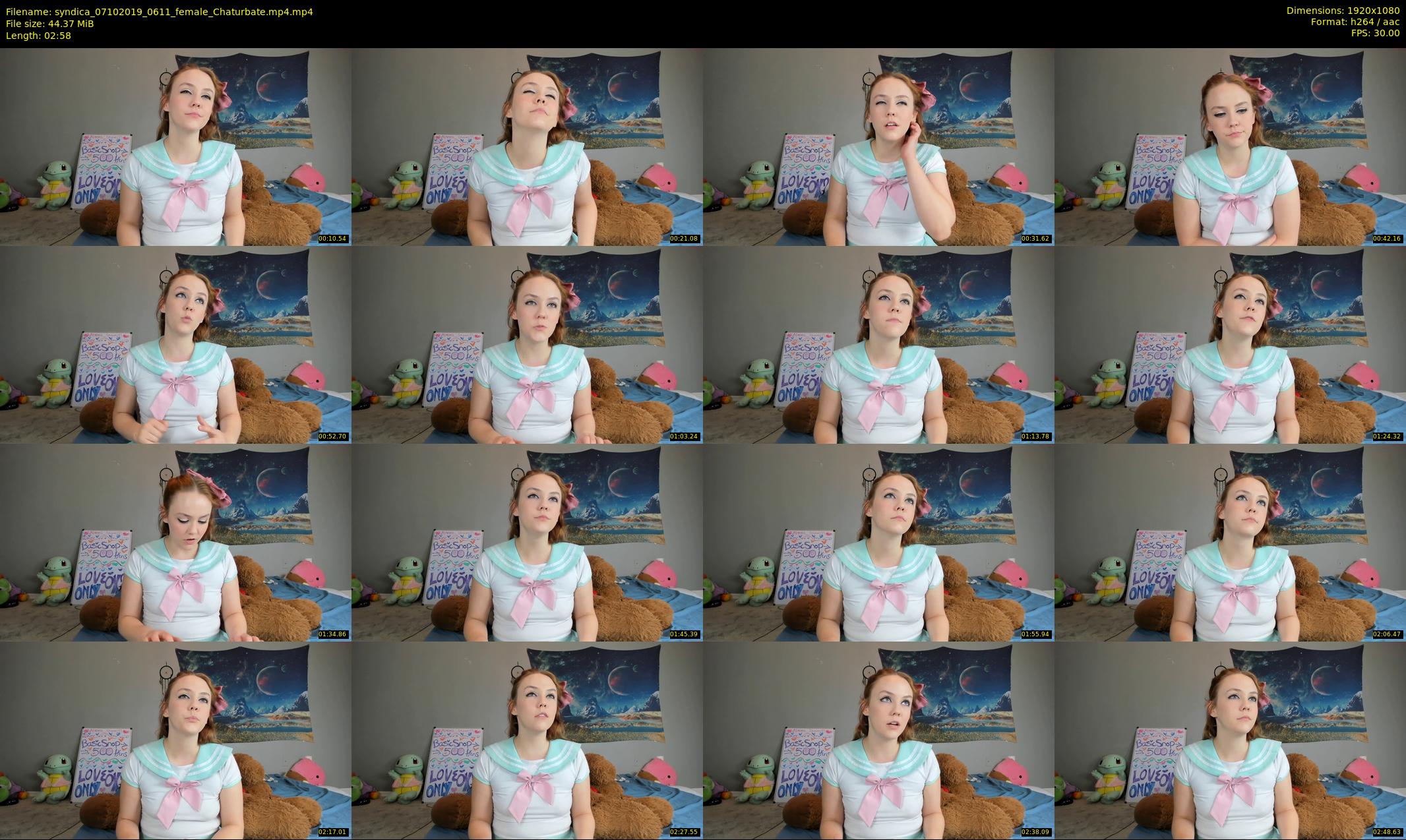 syndica — 3 minute Chaturbate female cam show recording, 1080p, Oct 7, 2019