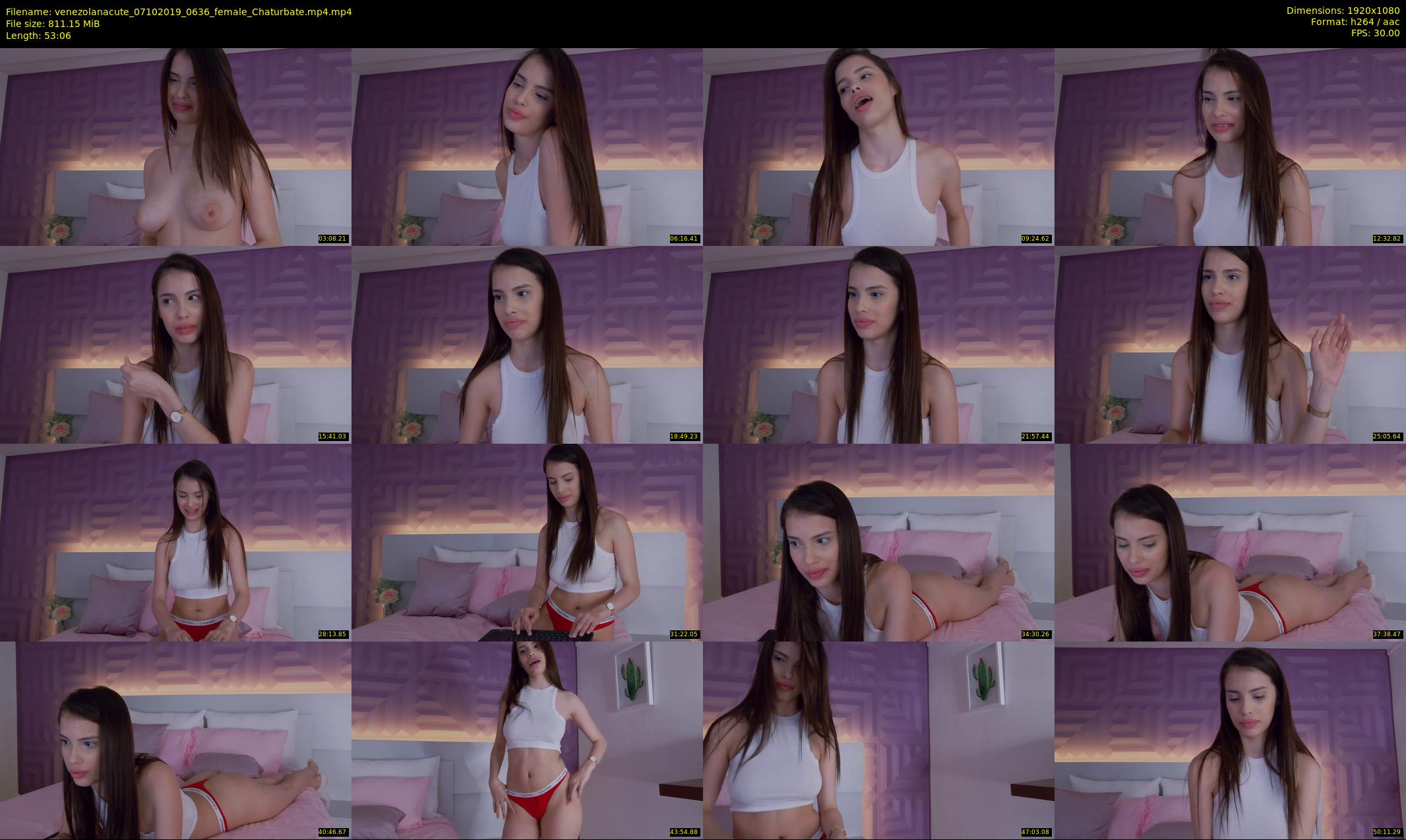 venezolanacute — 54 minute Chaturbate female cam show recording, 1080p, Oct 7, 2019