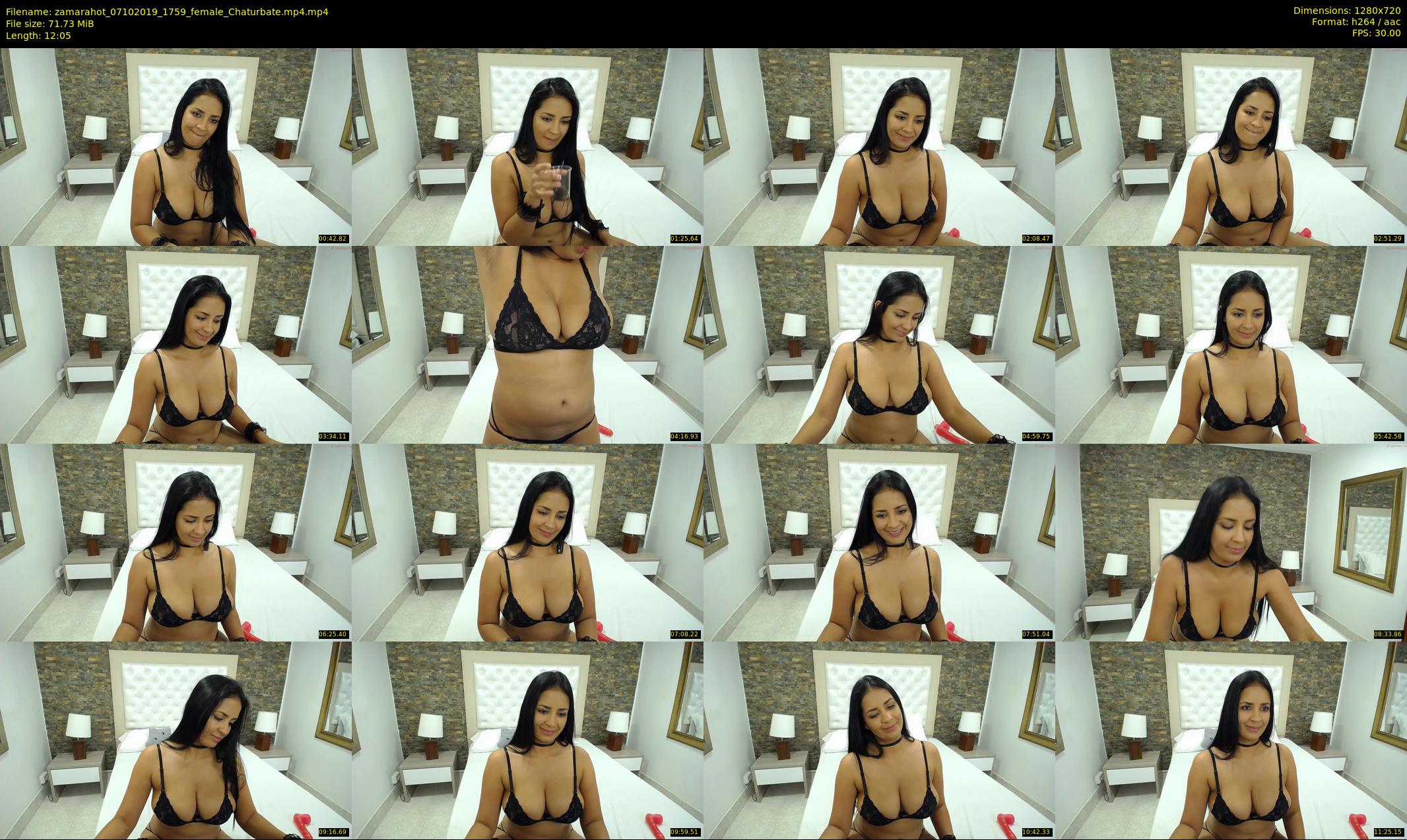 zamarahot — 13 minute Chaturbate female cam show recording, 720p, Oct 7, 2019