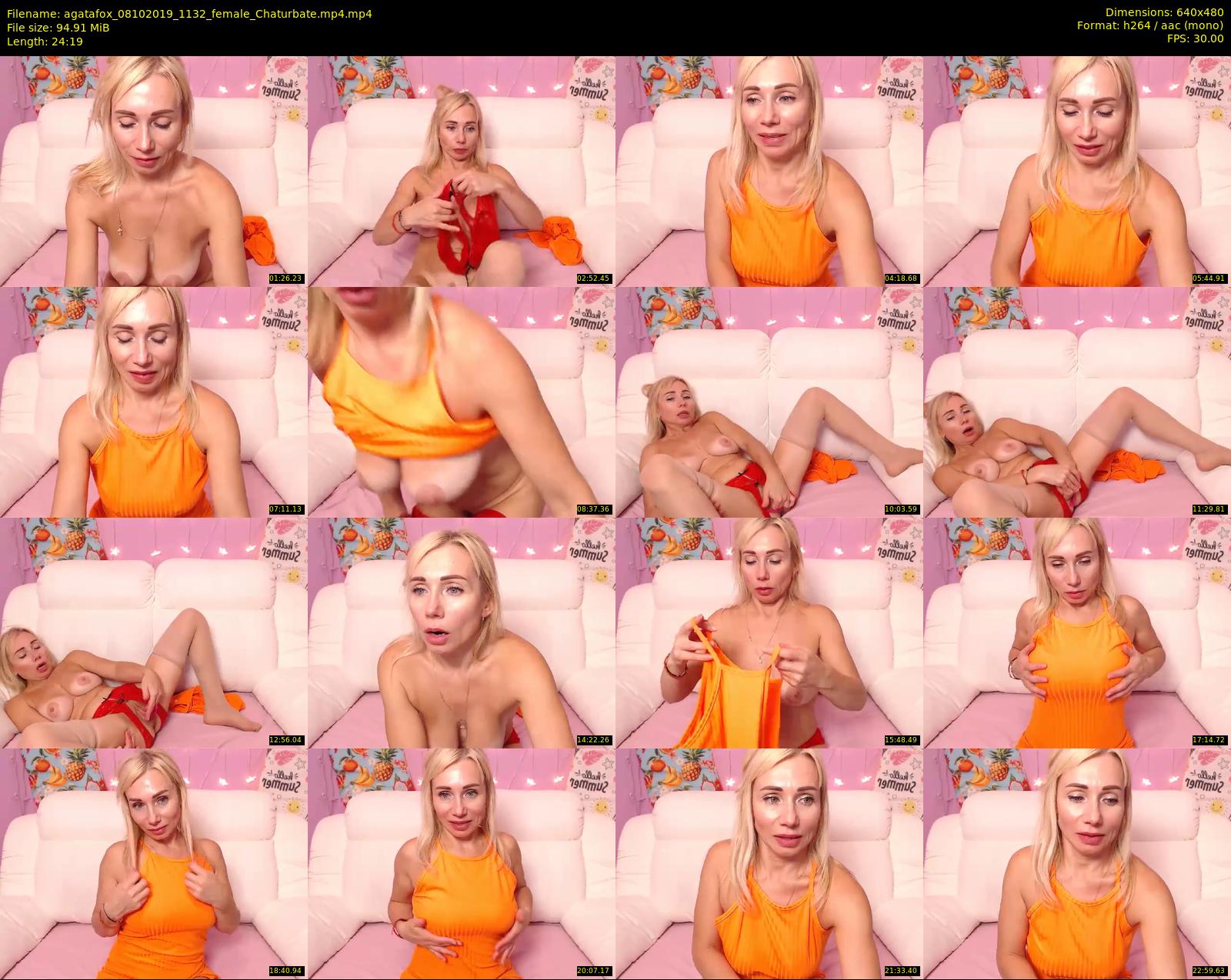 agatafox — 25 minute Chaturbate female cam show recording, 480p, Oct 8, 2019