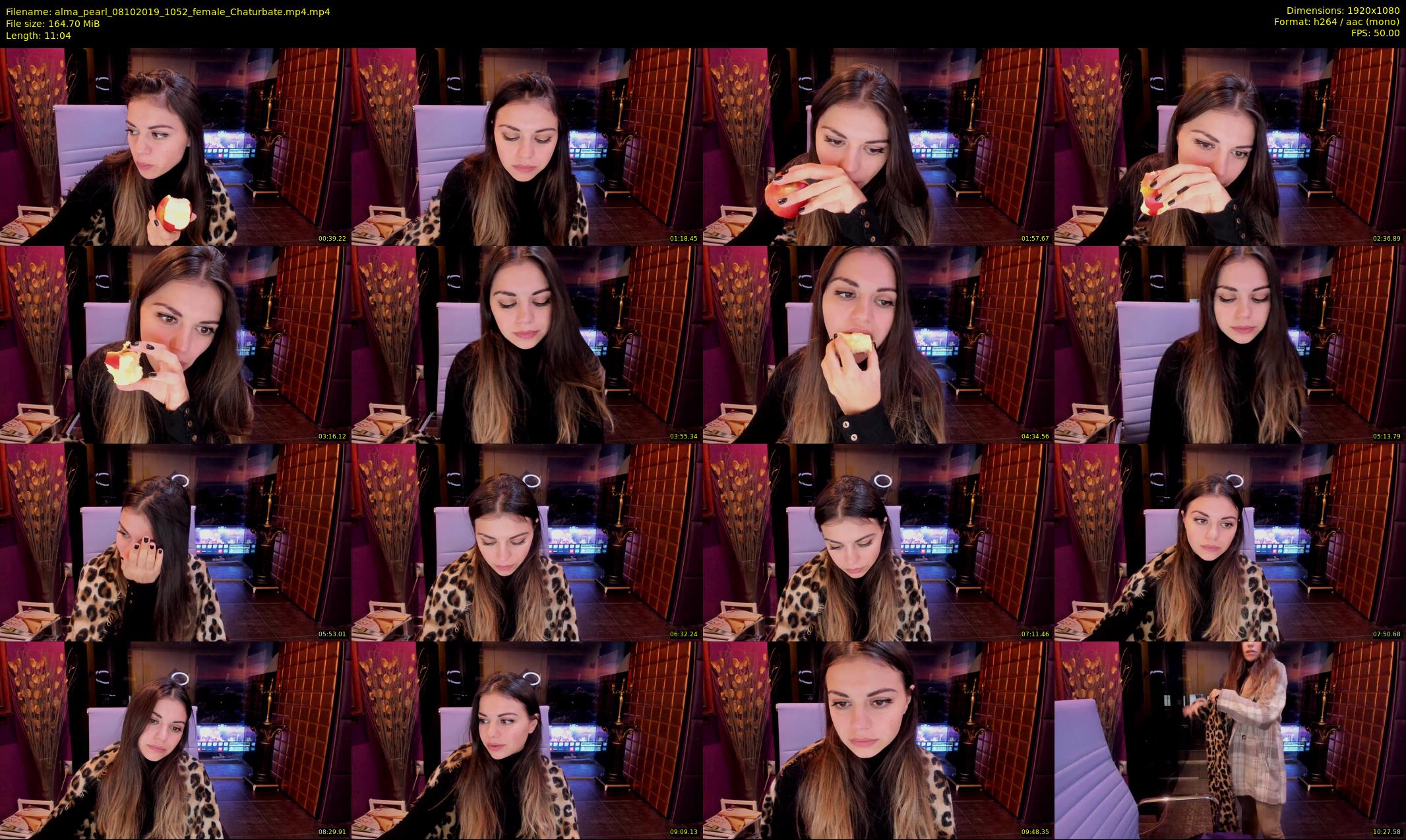 alma_pearl — 12 minute Chaturbate female cam show recording, 1080p, Oct 8, 2019